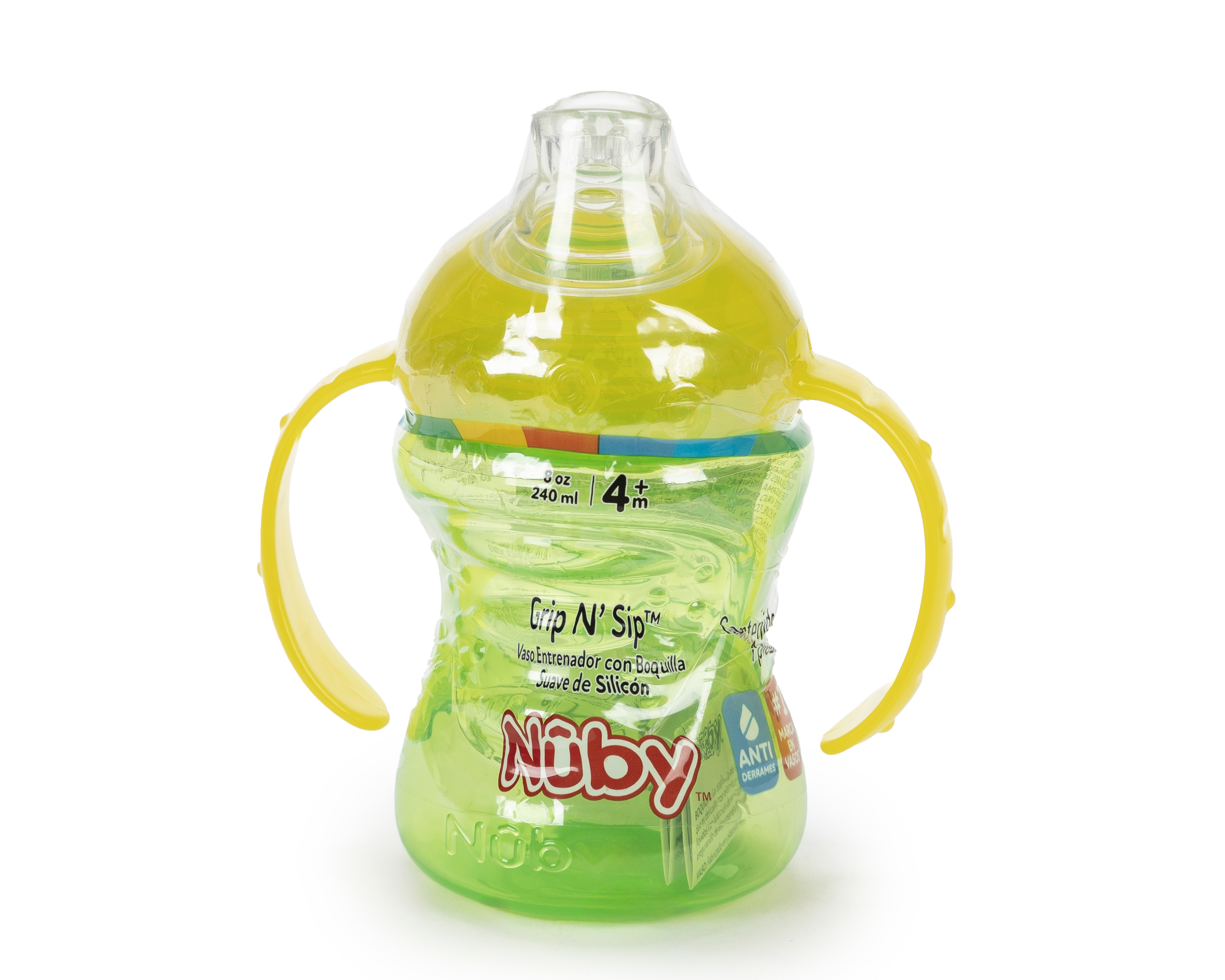 Foto 5 pulgar | Foto 4 | Vaso Entrenador Nuby Grip N' Sip  Antigoteos 240 ml