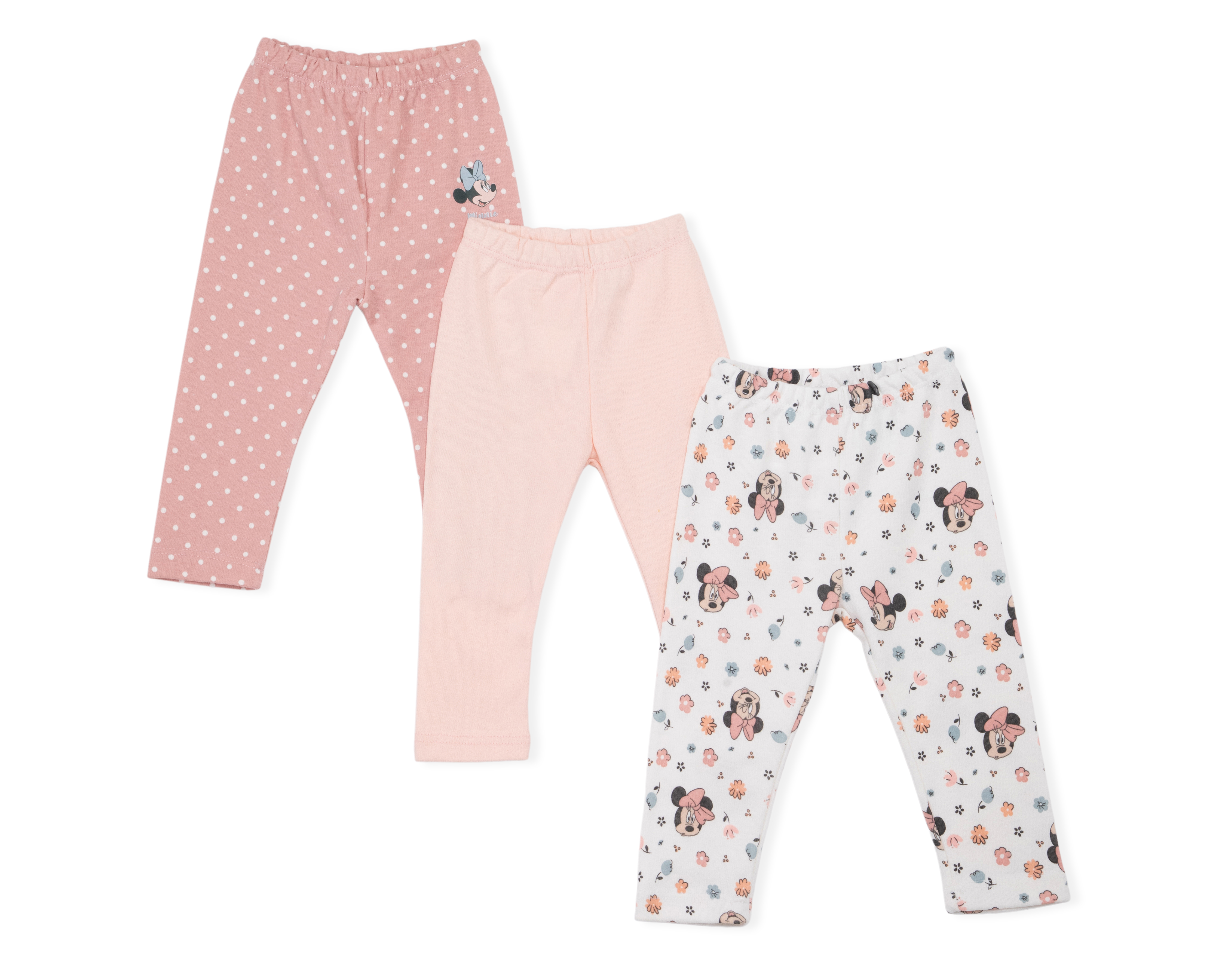 Pantalón para Bebé Niña Disney Mickey Mouse 3 Piezas