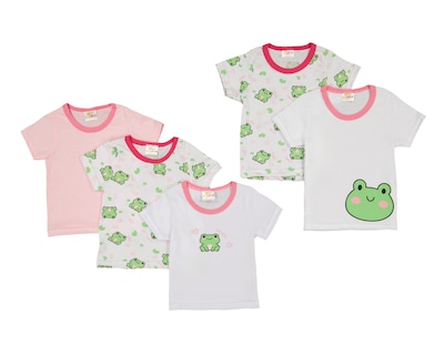 Foto 1 | Foto 1 | Camiseta Interior Baby Colors para Bebé Niña 5 Piezas