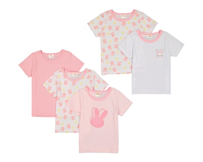 Foto 1 | Foto 1 | Camiseta Interior Baby Colors para Bebé Niña 5 Piezas