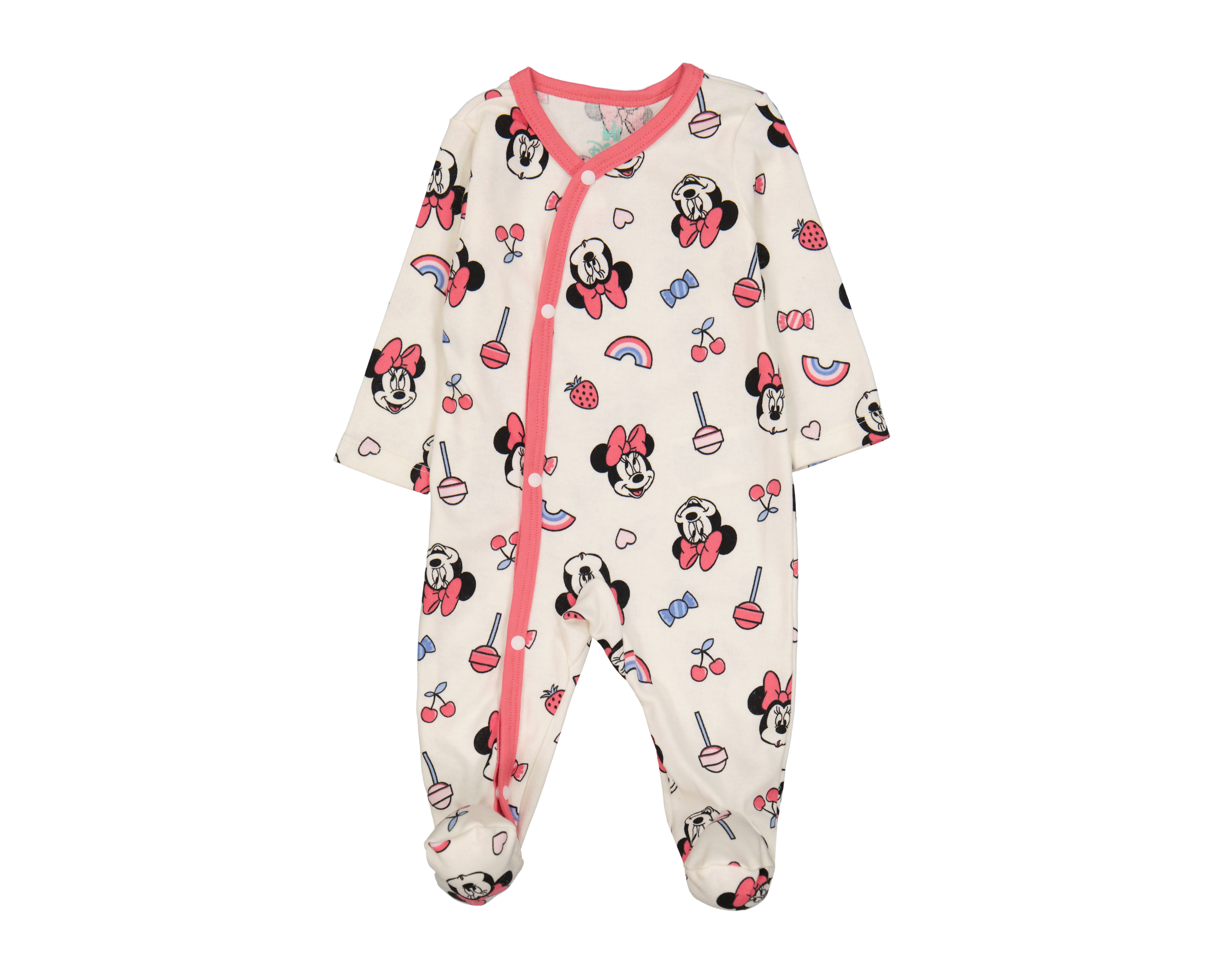 Foto 2 pulgar | Foto 1 | Mameluco para Bebé Niña Disney Minnie Mouse Manga Larga