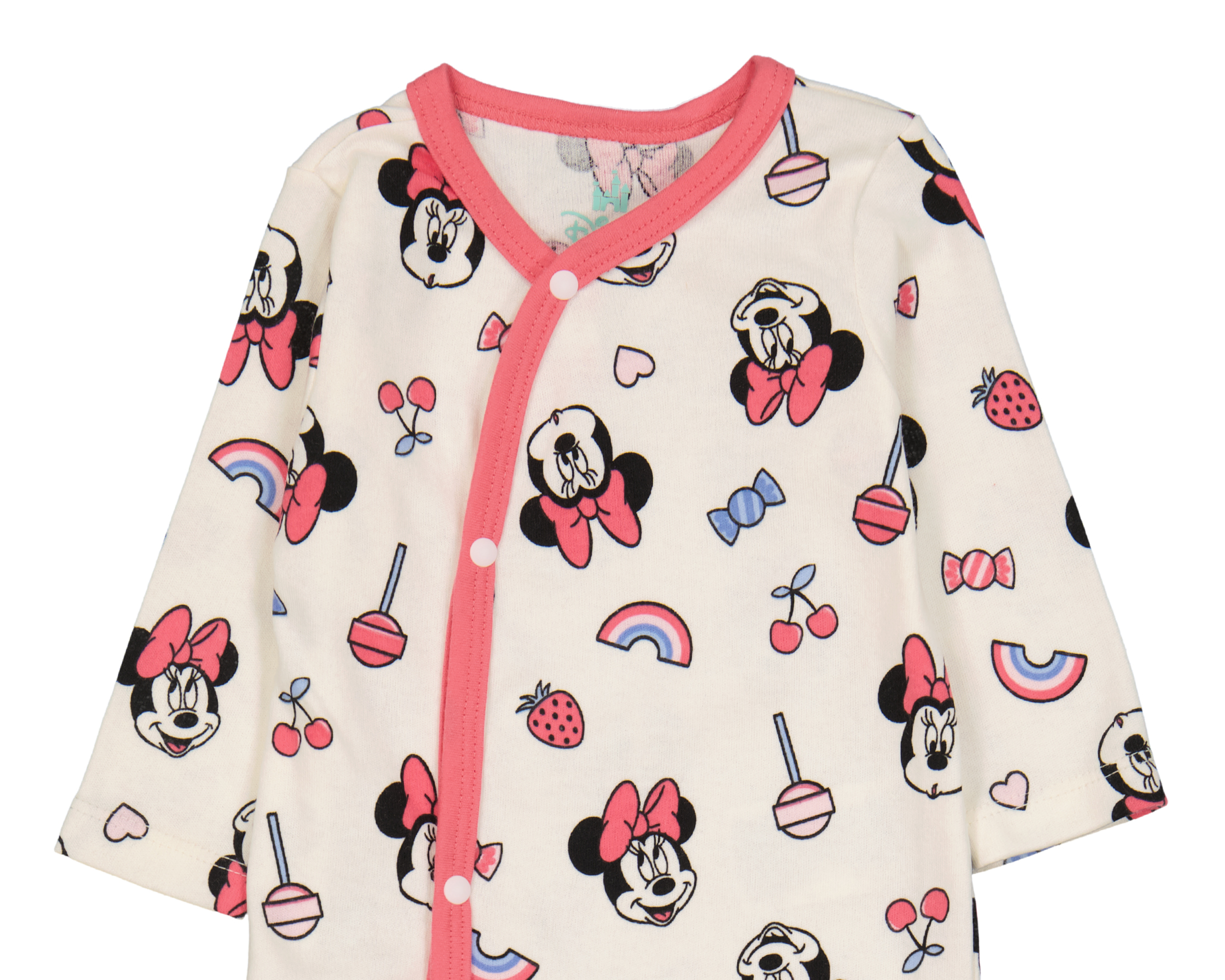 Foto 4 pulgar | Foto 3 | Mameluco para Bebé Niña Disney Minnie Mouse Manga Larga