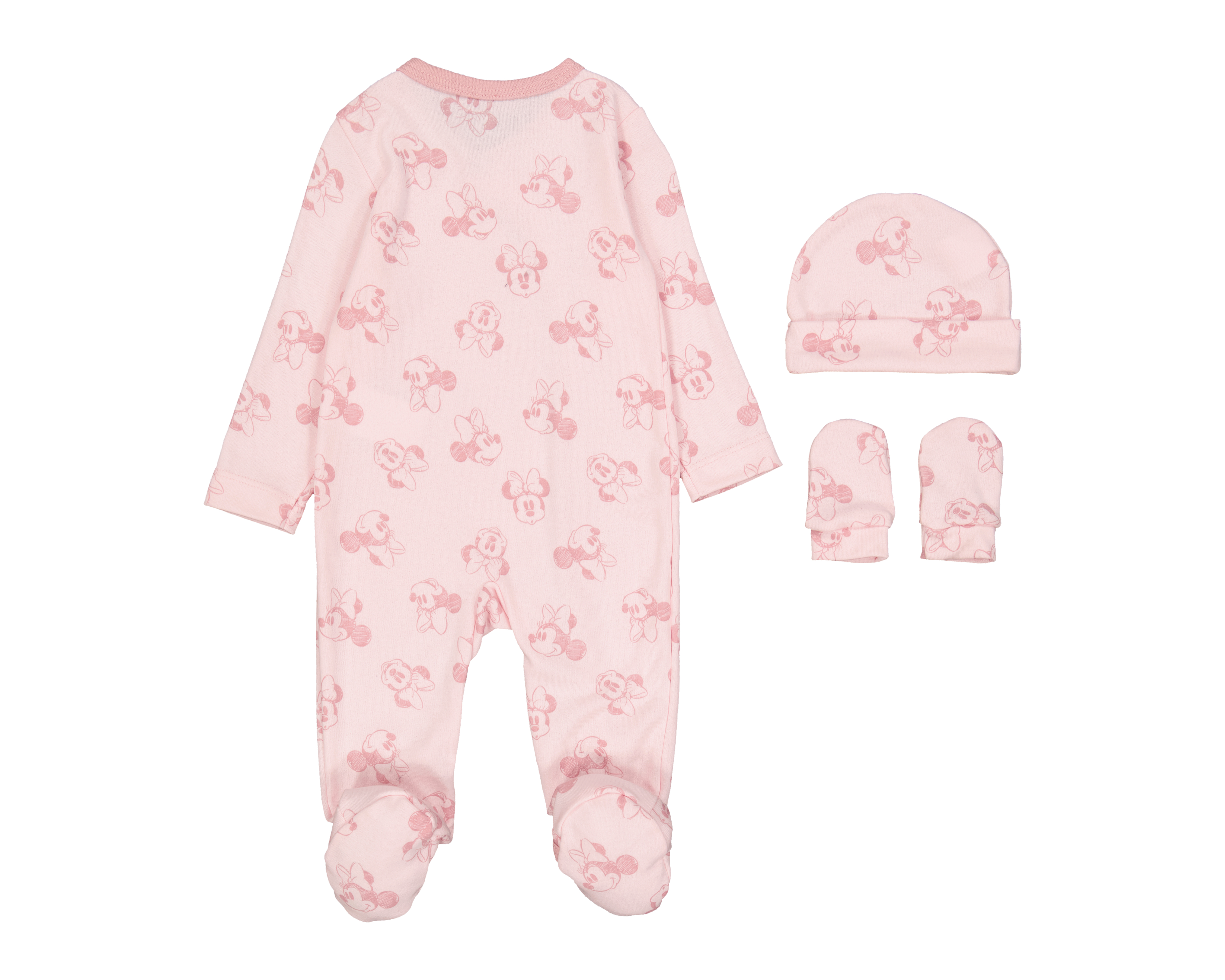 Foto 3 pulgar | Foto 2 | Mameluco para Bebé Niña Disney con Gorro y Guantes