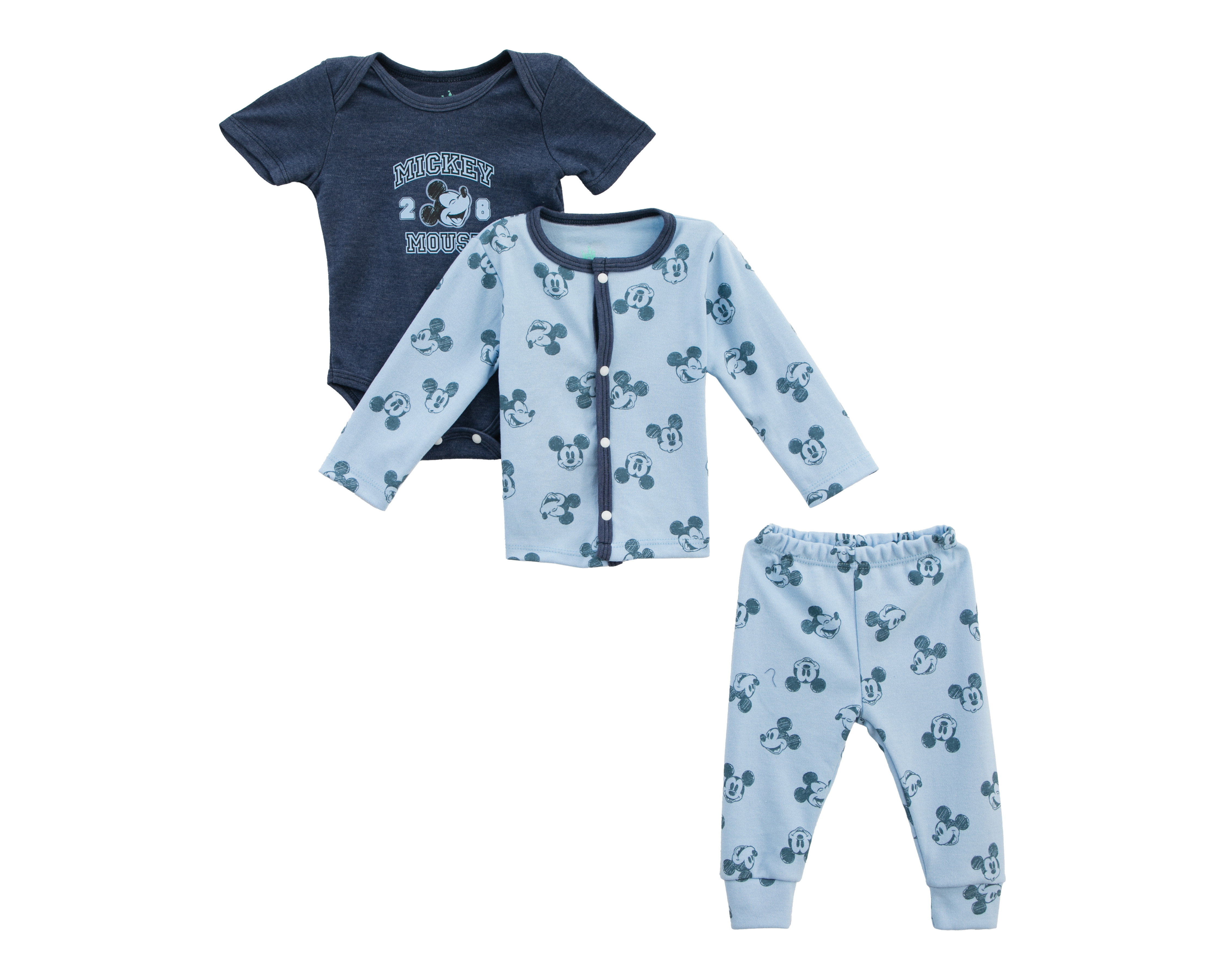 Conjunto para Bebé Niño Disney Mickey Mouse 3 Piezas