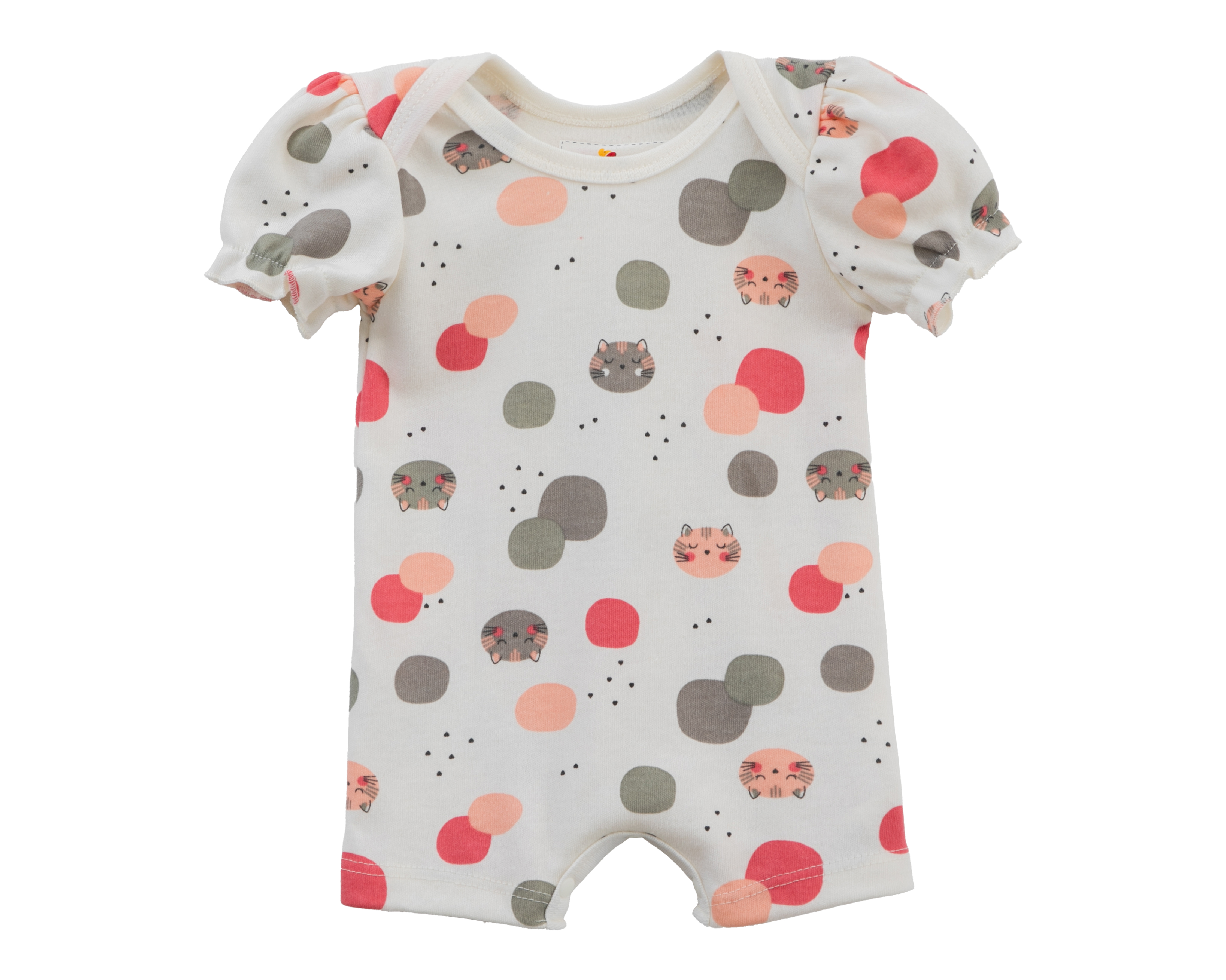 Foto 2 pulgar | Foto 1 | Pañalero para Bebé Niña Baby Circus Manga Corta