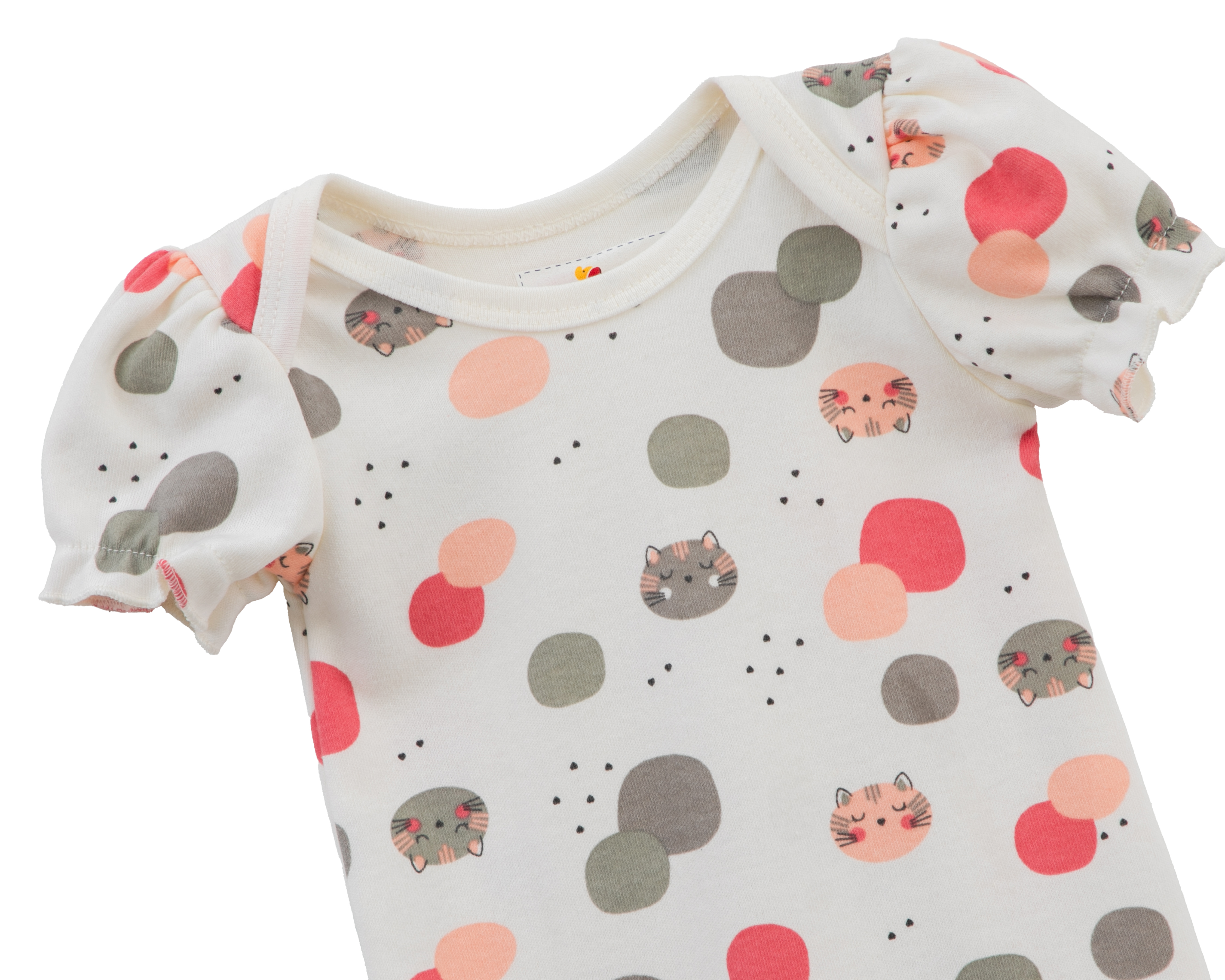 Foto 4 pulgar | Foto 3 | Pañalero para Bebé Niña Baby Circus Manga Corta