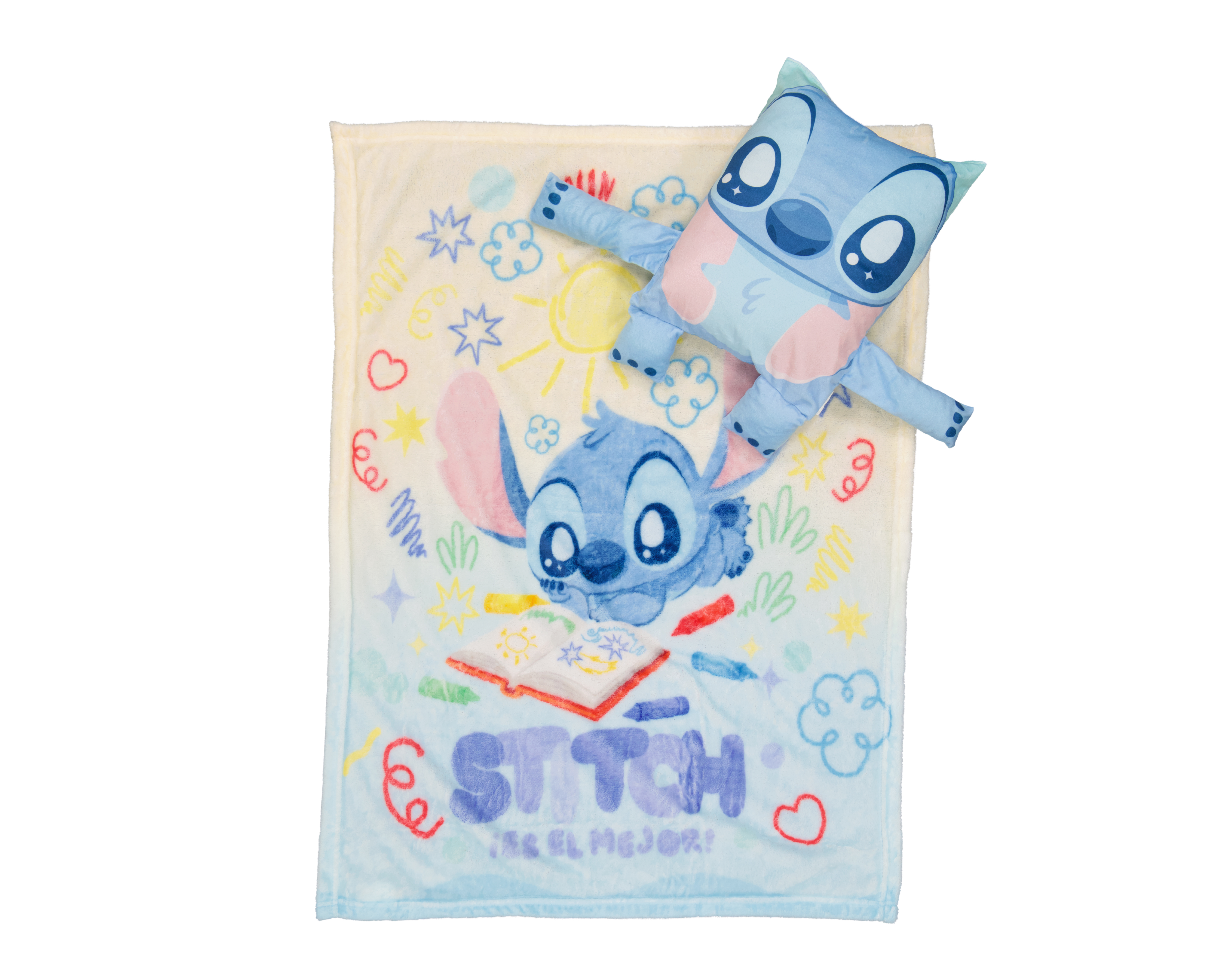 Foto 2 pulgar | Foto 1 | Cobertor y Almohada para Bebé Disney Baby Stitch Estampados