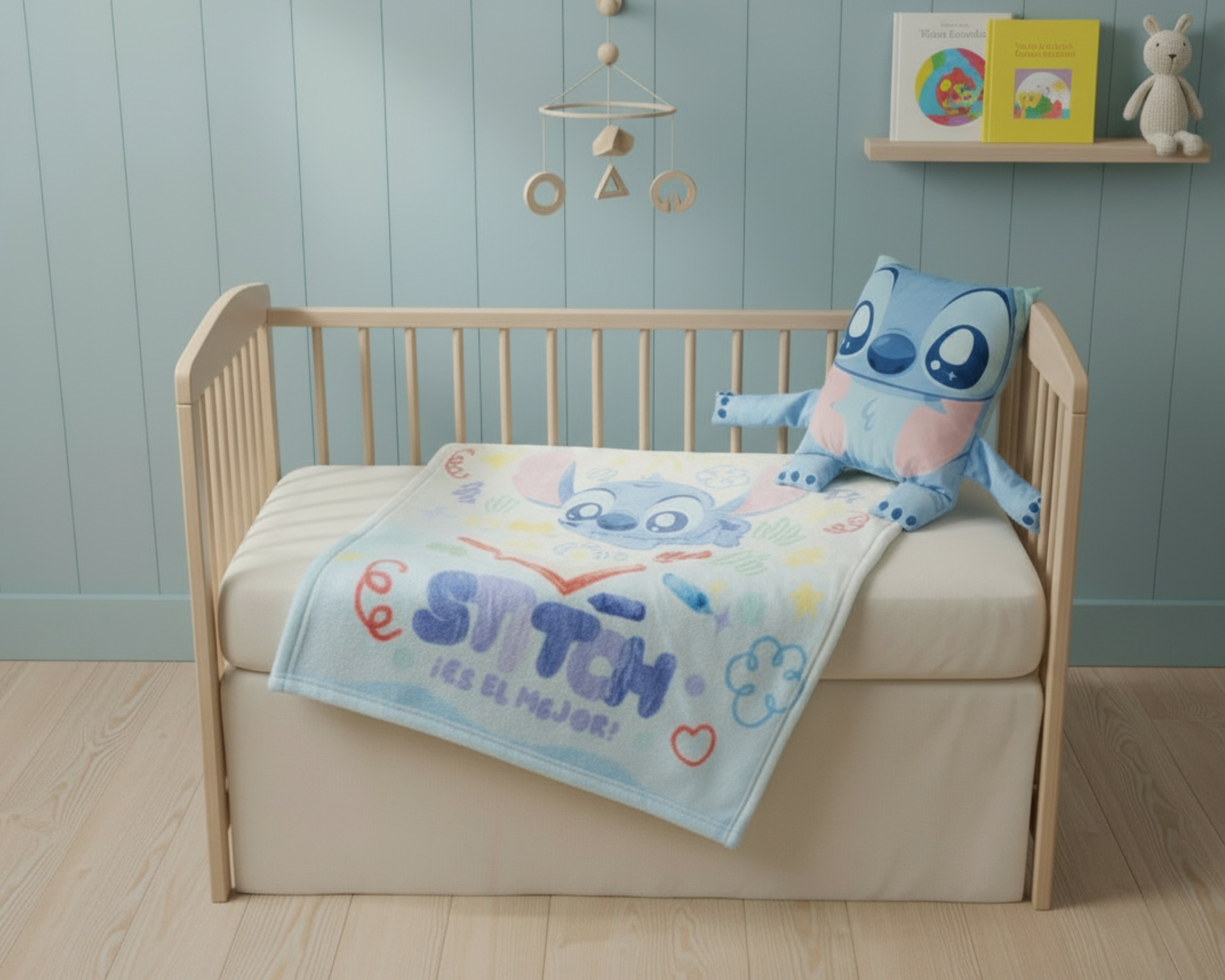 Foto 7 pulgar | Foto 6 | Cobertor y Almohada para Bebé Disney Baby Stitch Estampados