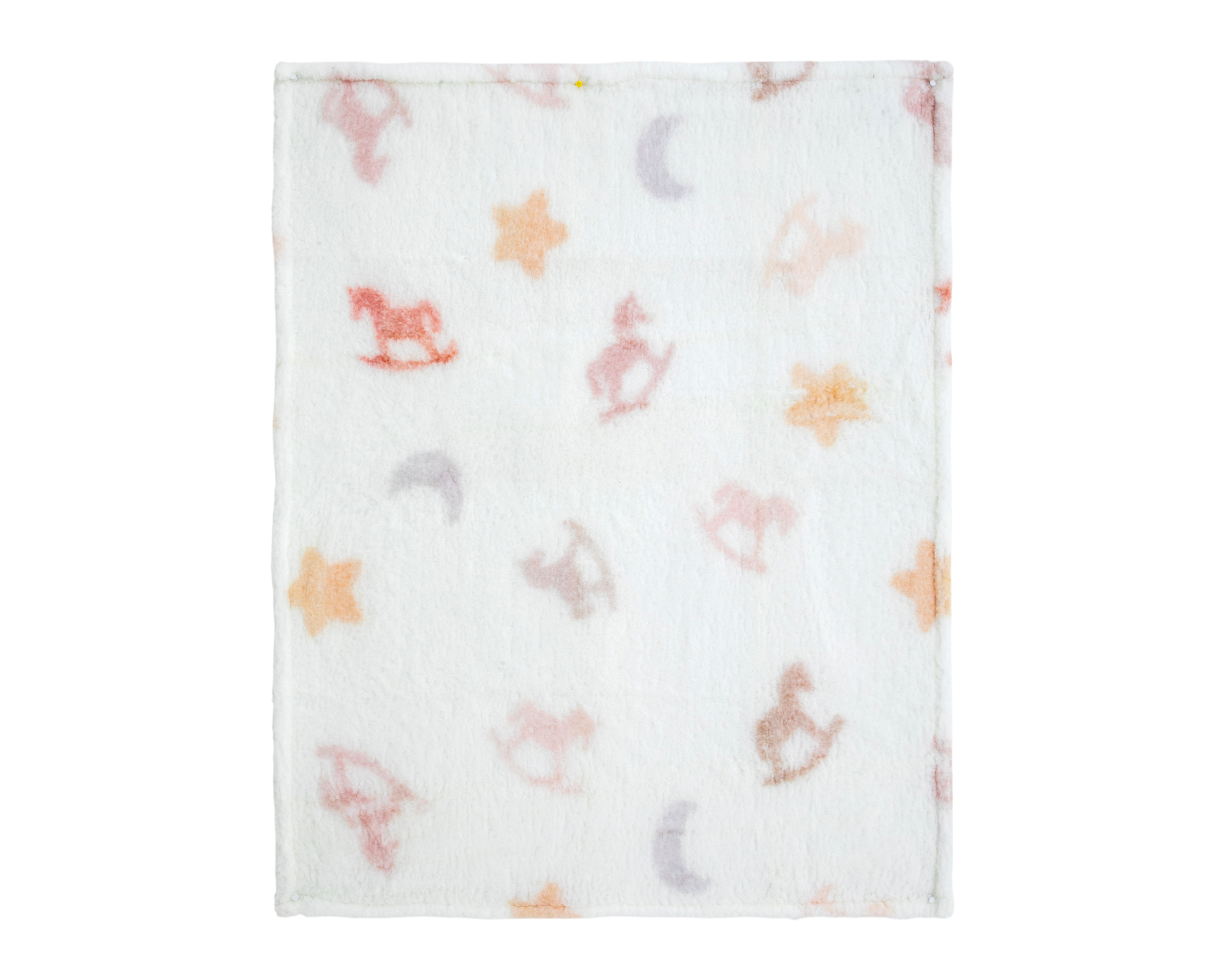 Cobertor para Cuna Baby Colors Caballitos Blanco