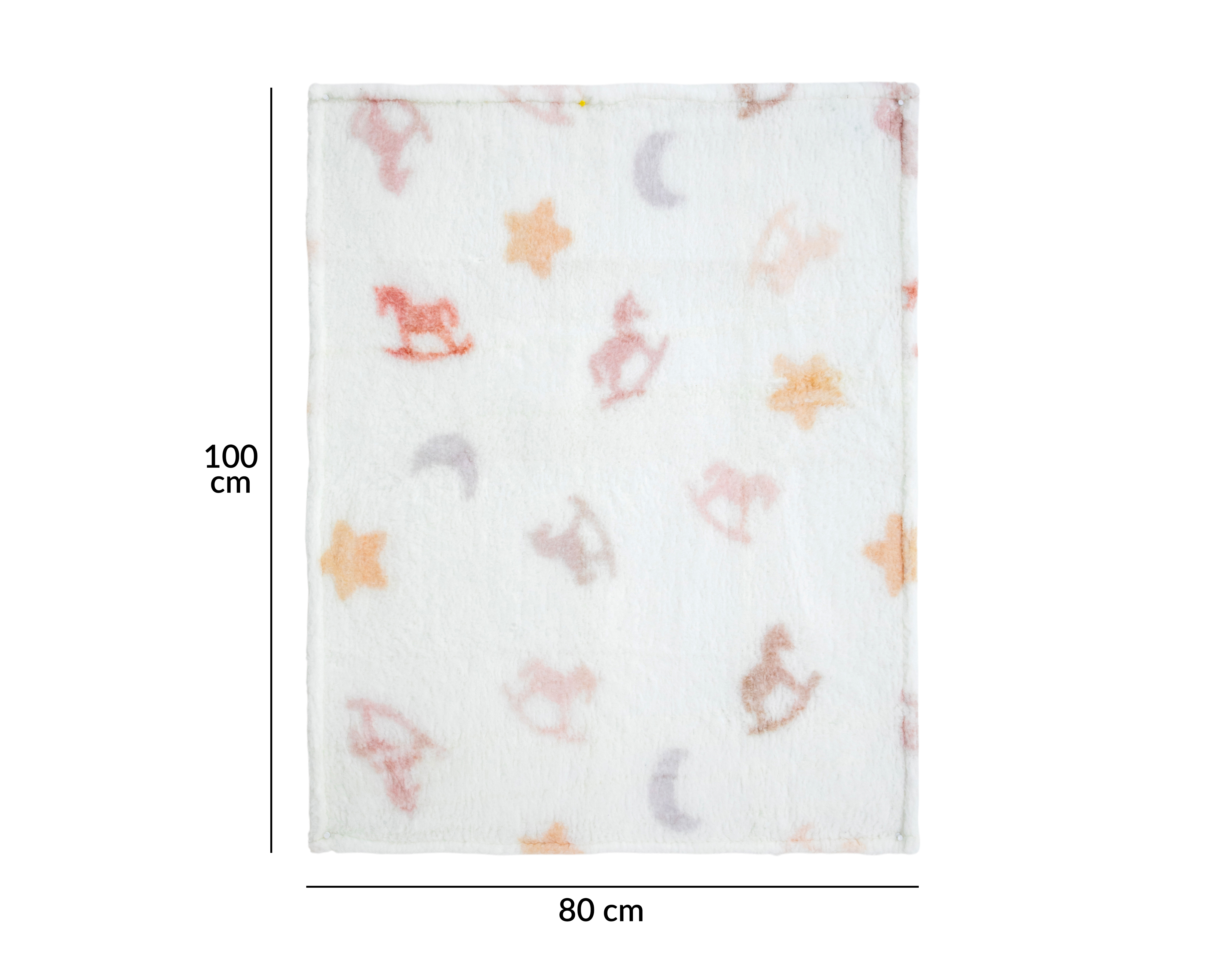 Foto 5 pulgar | Foto 4 | Cobertor para Cuna Baby Colors Caballitos Blanco