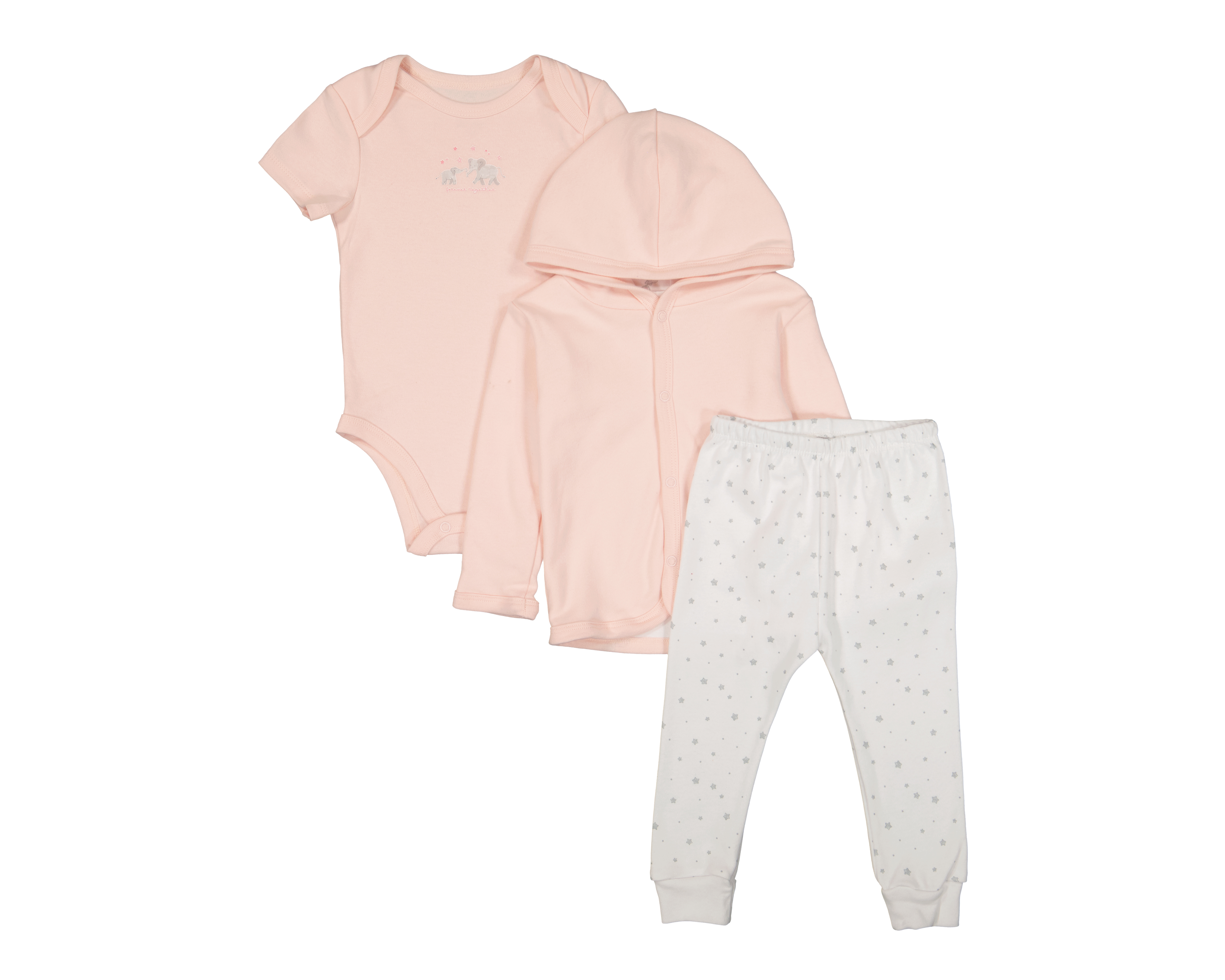 Foto 1 | Foto 1 | Conjunto de Algodón para Bebé Niña Baby Optima 3 Piezas