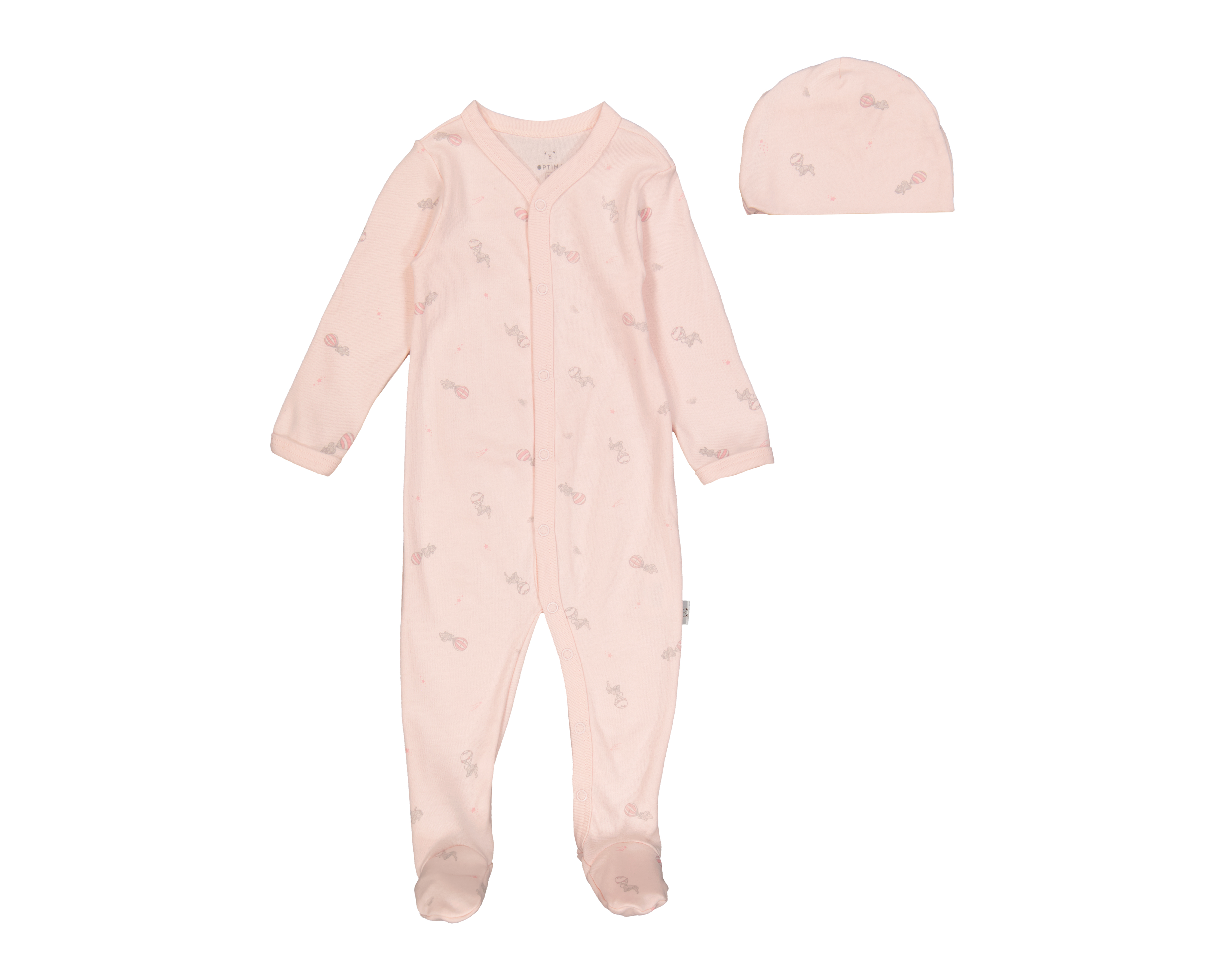 Mameluco para Bebé Niña Baby Optima de Algodón con Gorro