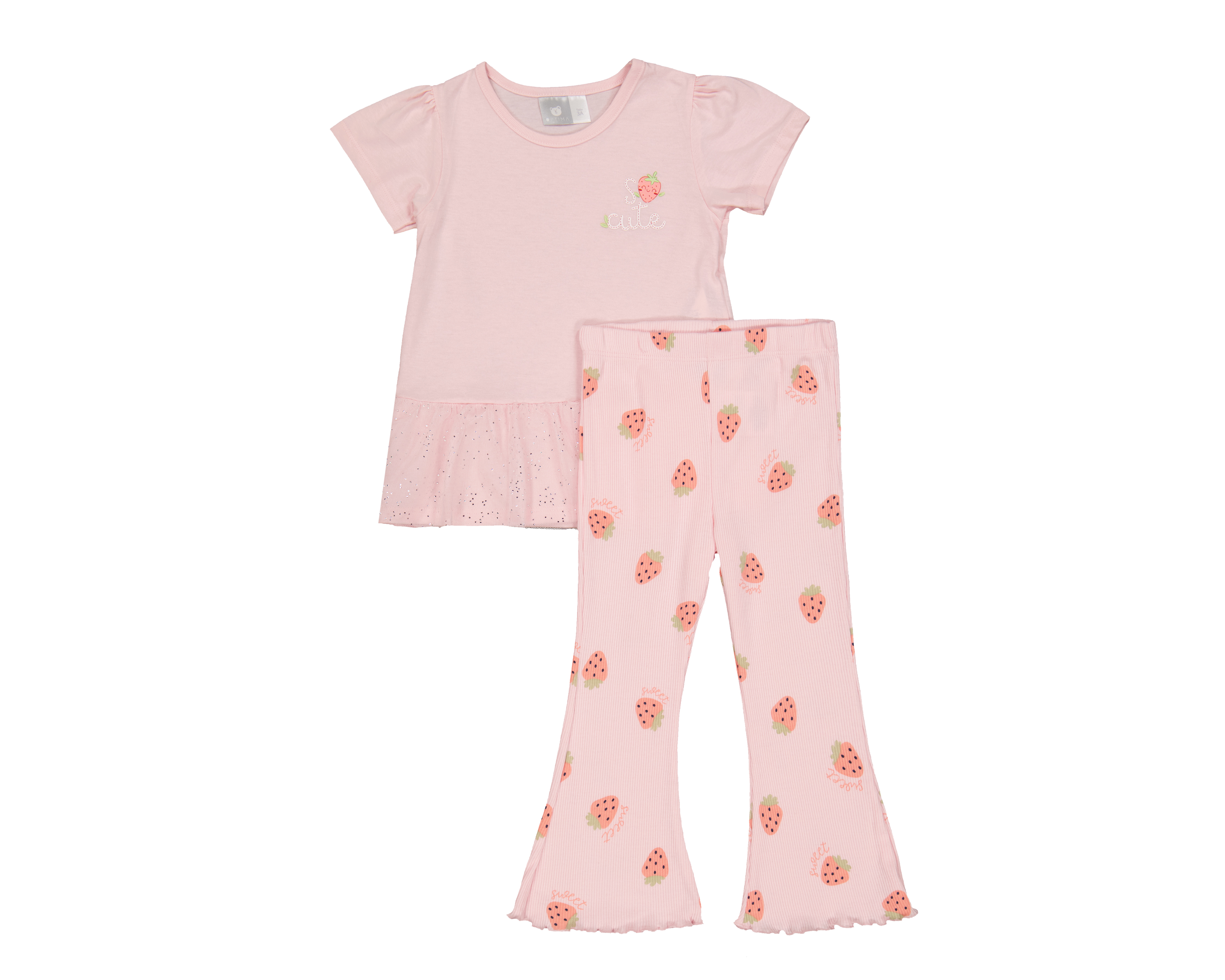 Playera y Pantalón para Bebé Baby Optima Niña Rosa