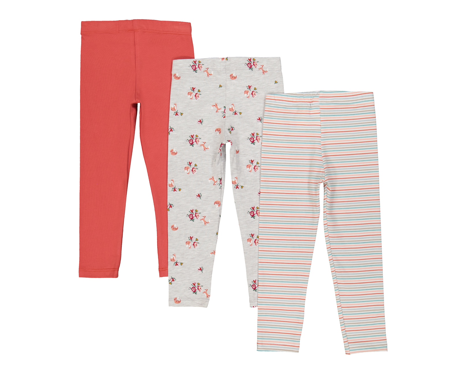 Foto 3 pulgar | Foto 2 | Pantalón para Bebé Niña Baby Colors Multicolor 3 Piezas