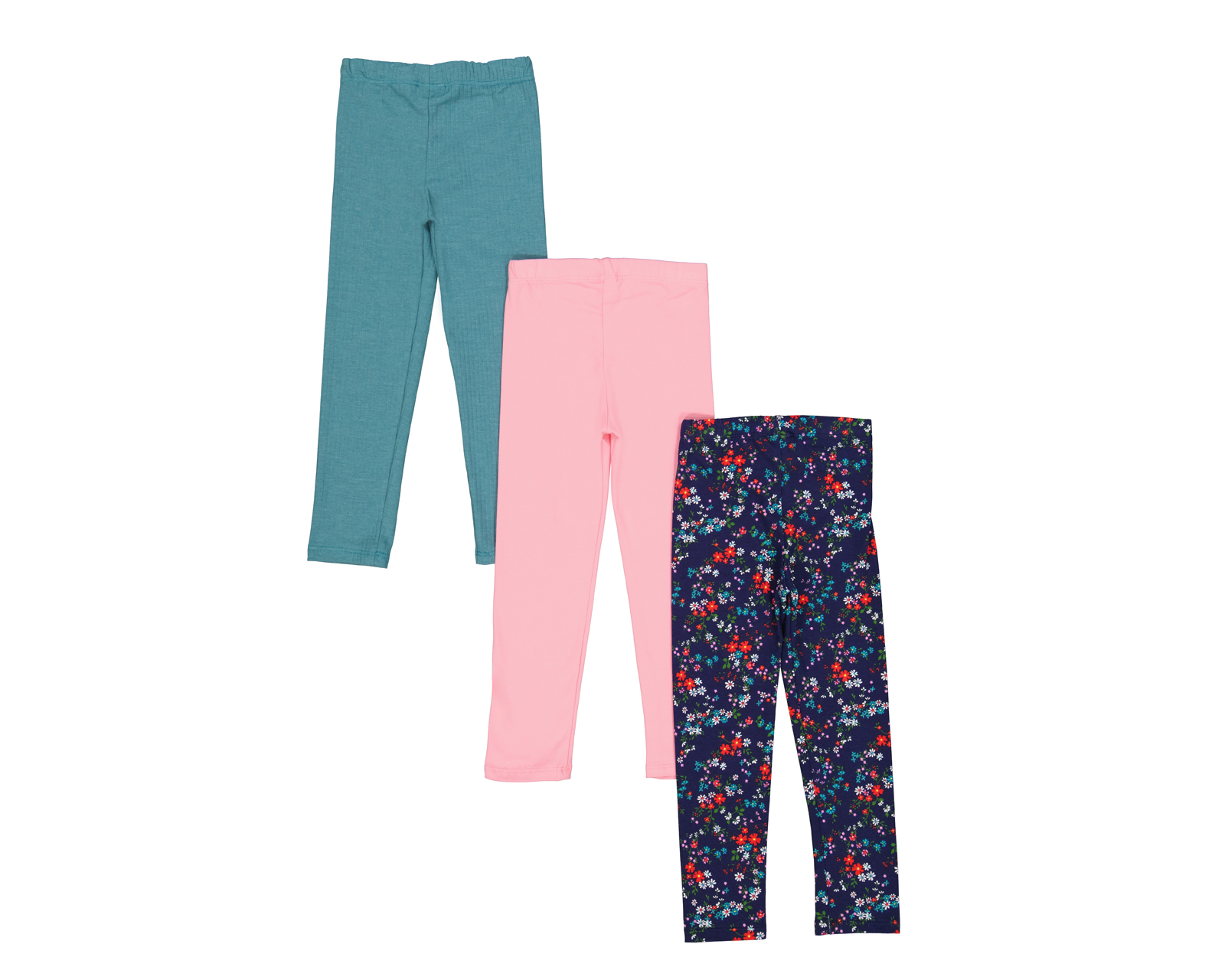 Foto 3 pulgar | Foto 2 | Leggings para Bebé Niña Baby Colors Multicolor 3 Piezas