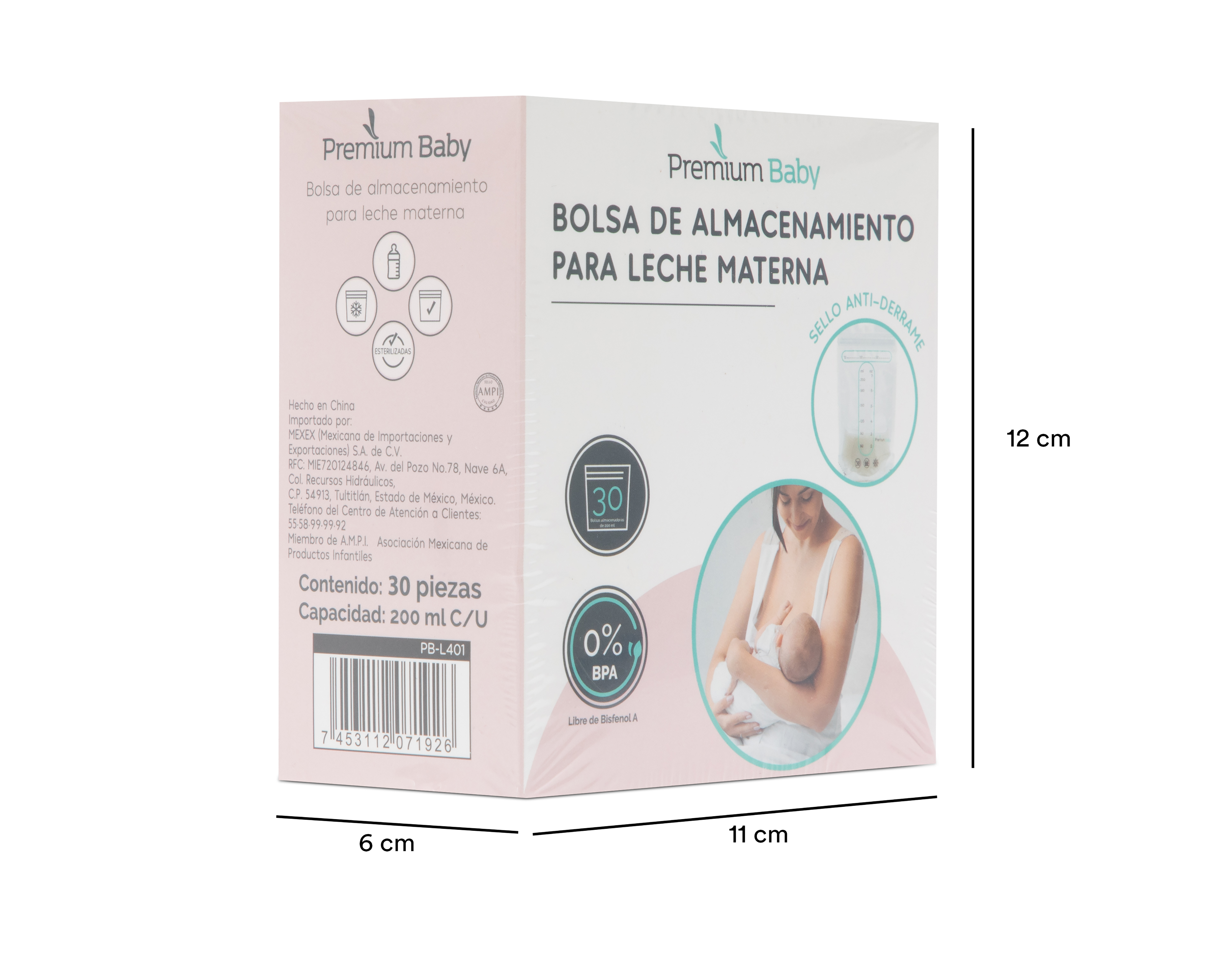 Foto 4 pulgar | Foto 3 | Bolsa de Almacenamiento para Leche Materna Premium Baby 30 Piezas