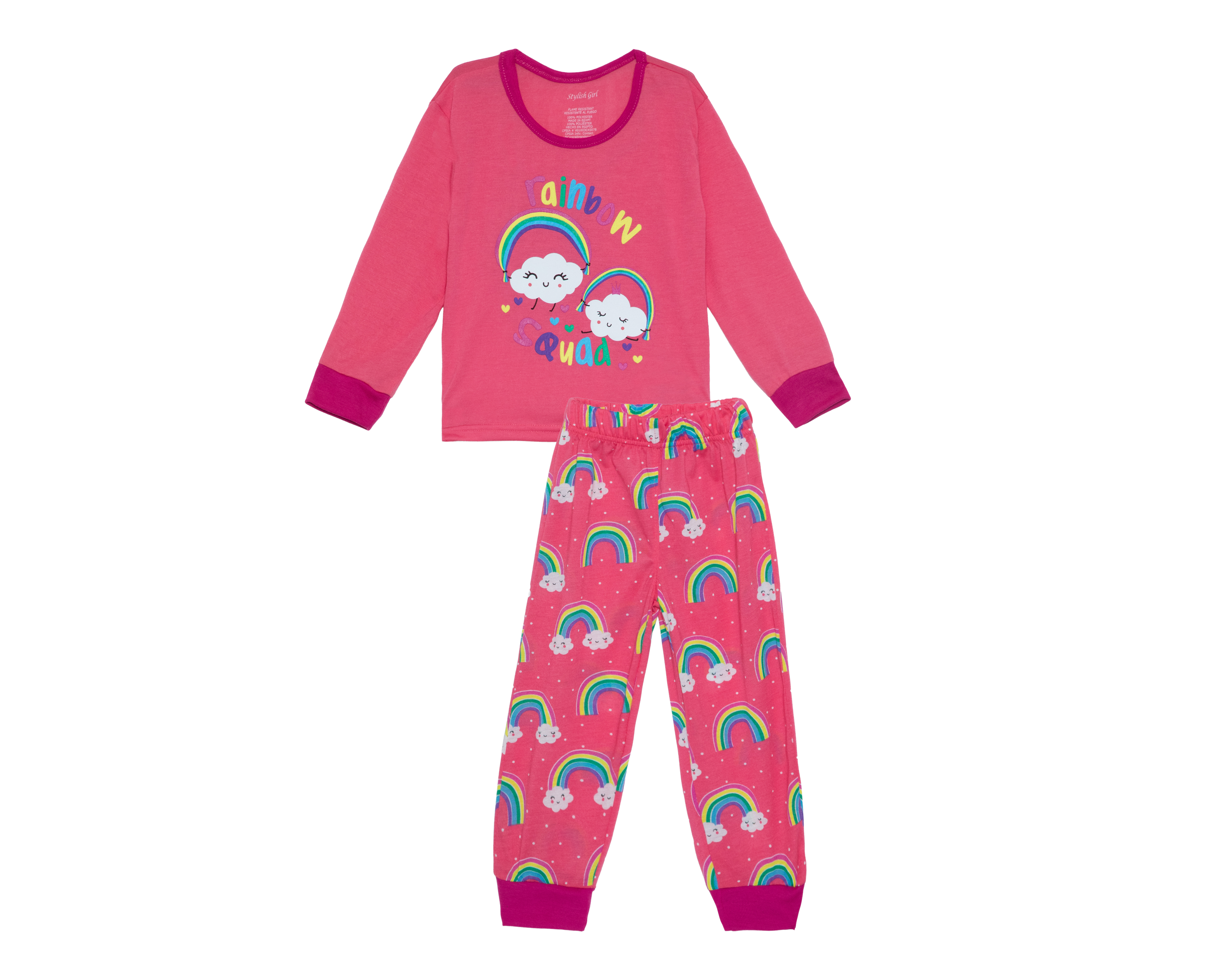 Foto 2 pulgar | Foto 1 | Pijama para Bebé Niña Stylish Girl de Algodón Rosa