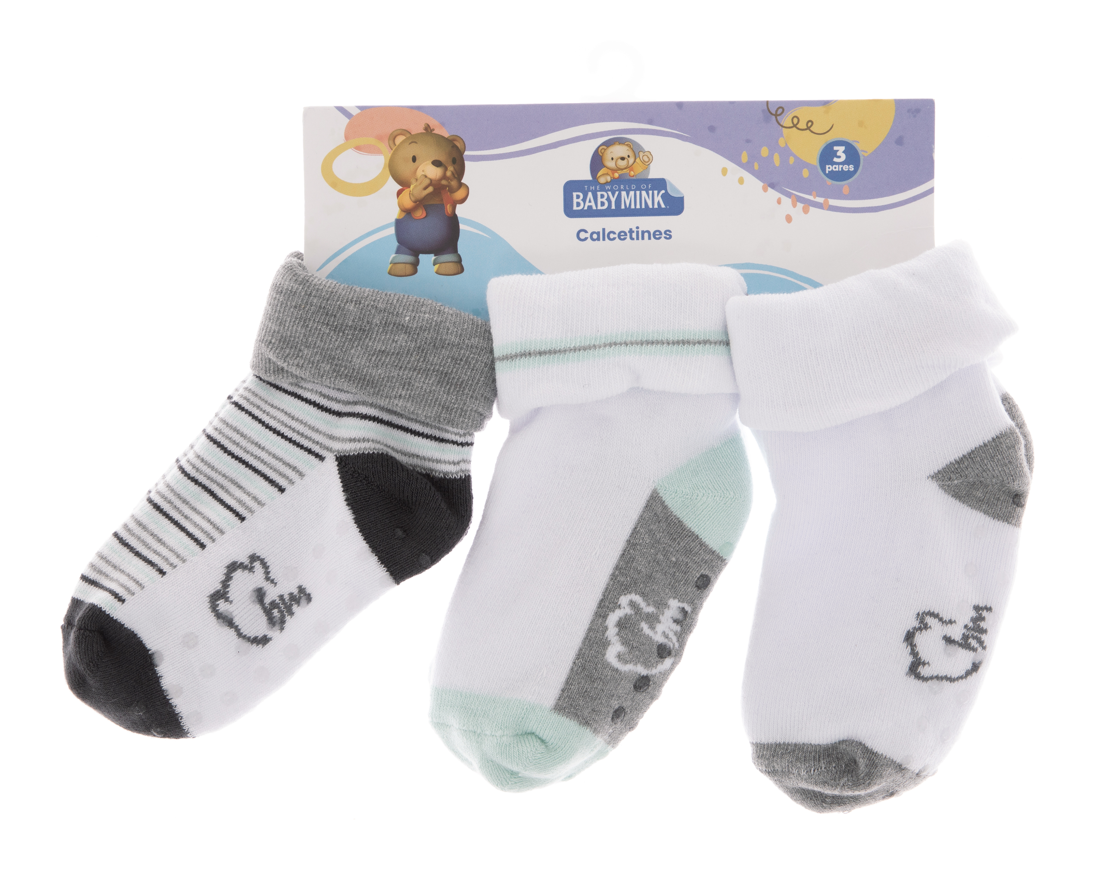 Foto 3 | Foto 3 | Calcetines para Bebé Niño Baby Mink 3 Piezas