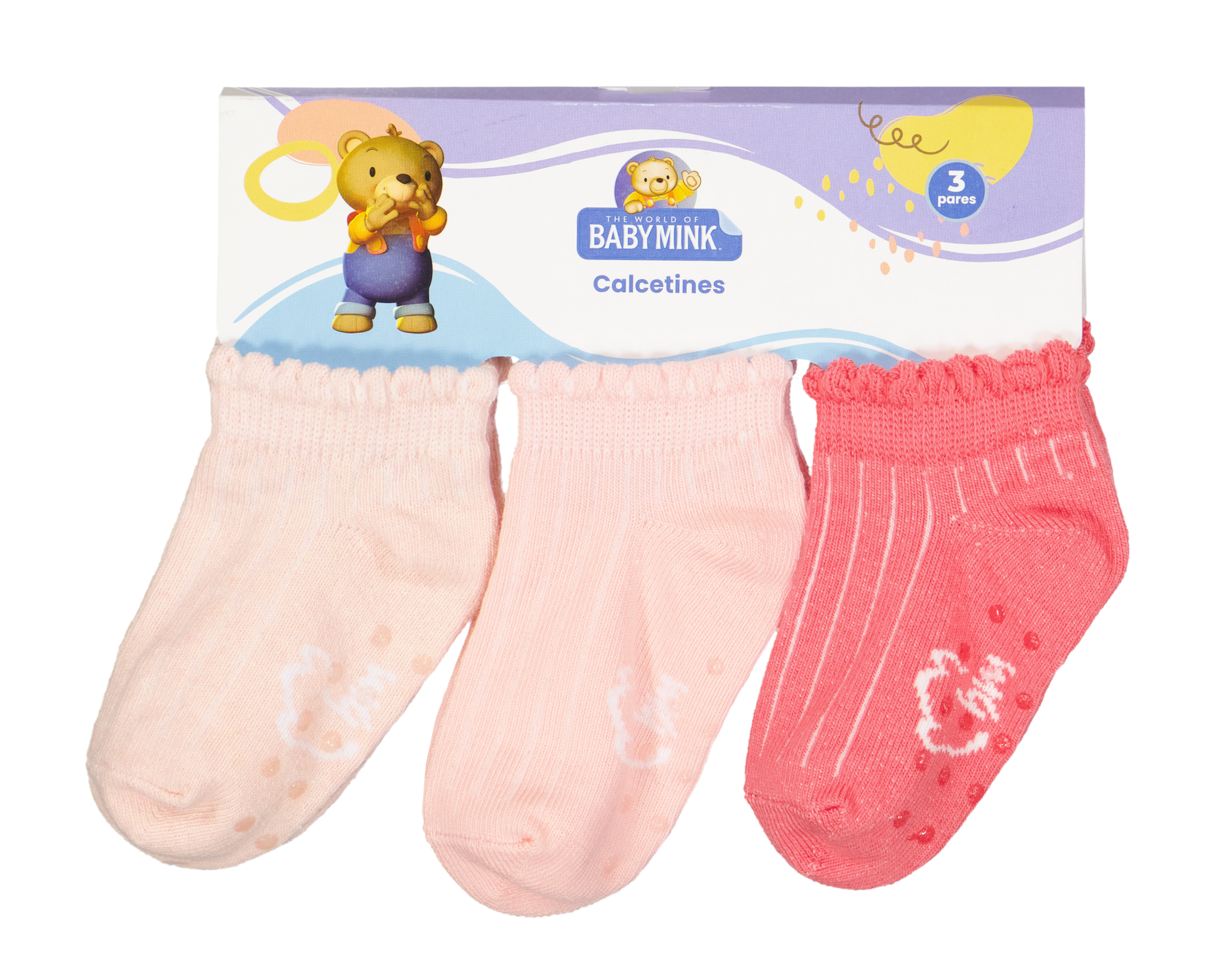 Foto 3 | Foto 3 | Calcetines para Bebé Niña Baby Mink 3 Pares