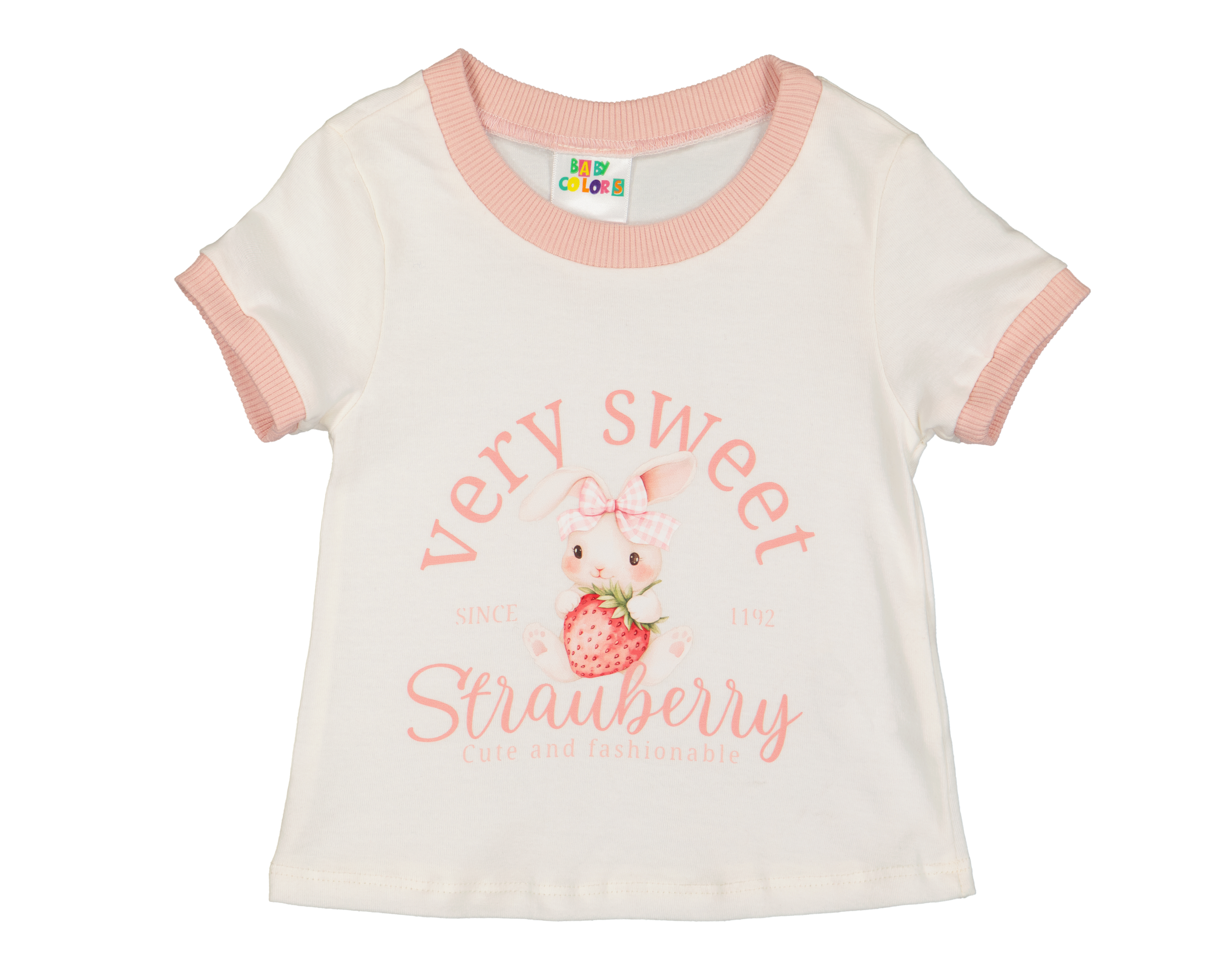 Foto 2 pulgar | Foto 1 | Playera para Bebé Niña Baby Colors Manga Corta