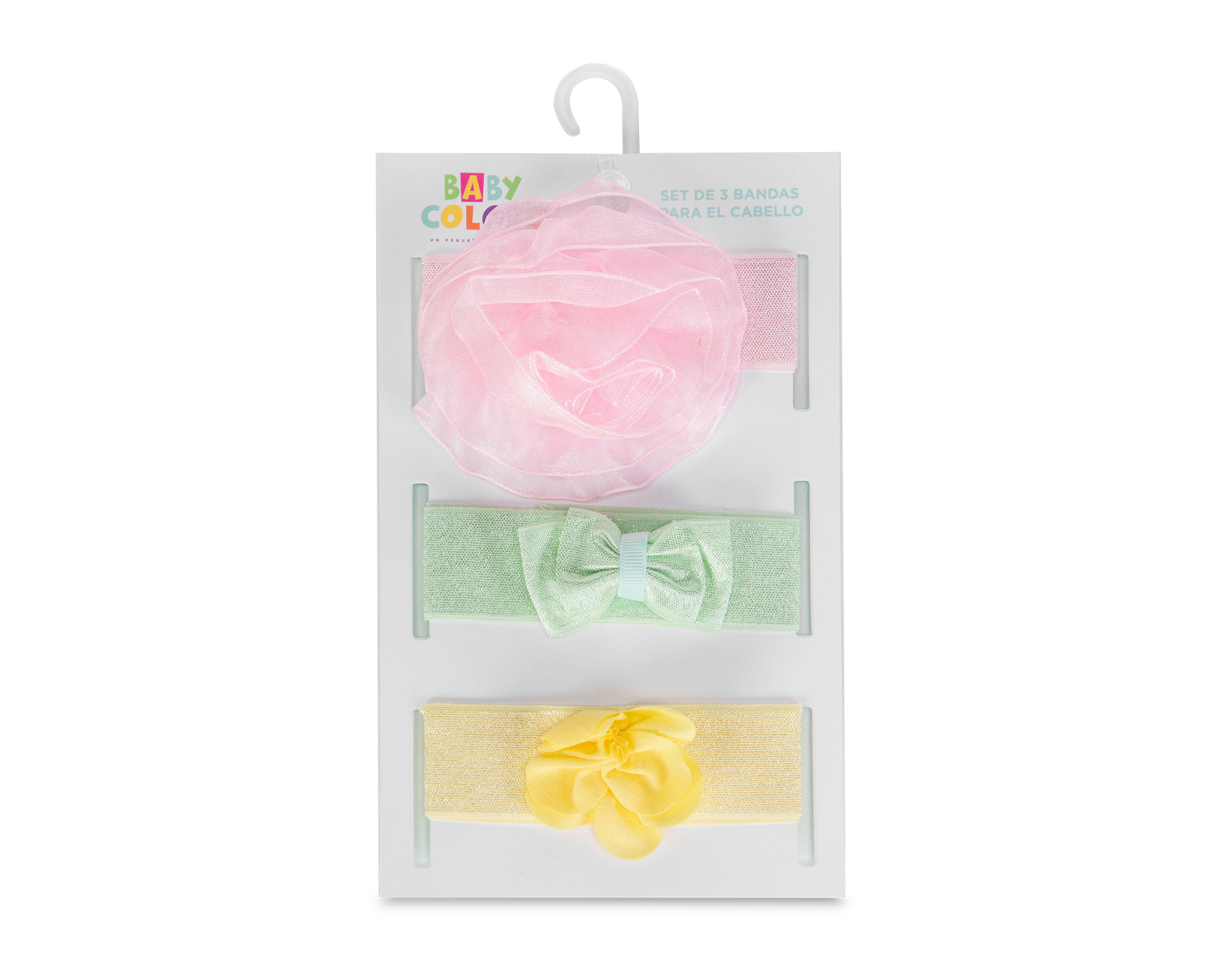 Banda para Cabello para Bebé Baby Colors 3 Piezas