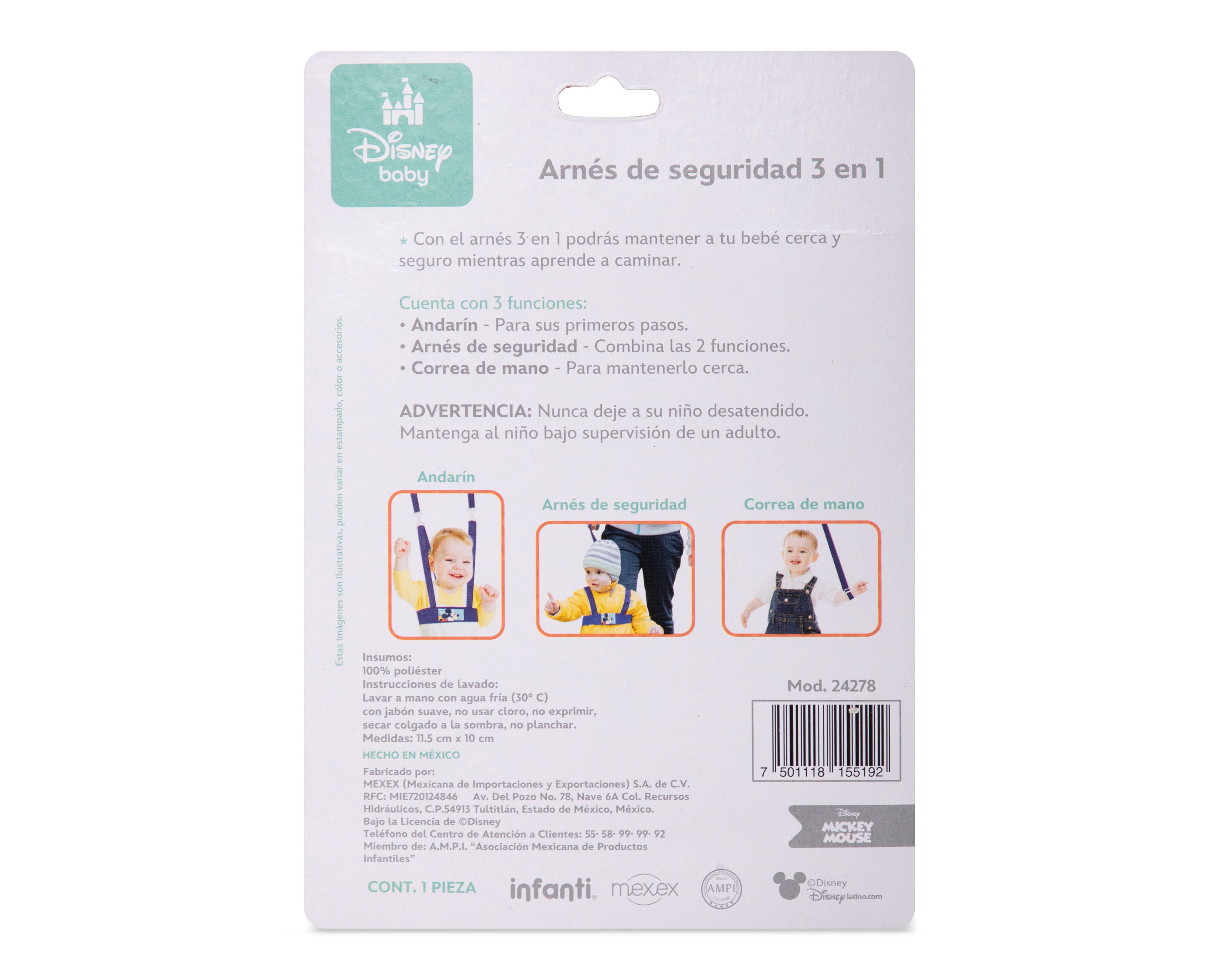 Foto 2 | Foto 2 | Arnés de Seguridad 3 en 1 Disney Baby