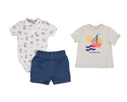 Conjunto de Algodón para Bebé Niño Baby Colors 3 Piezas