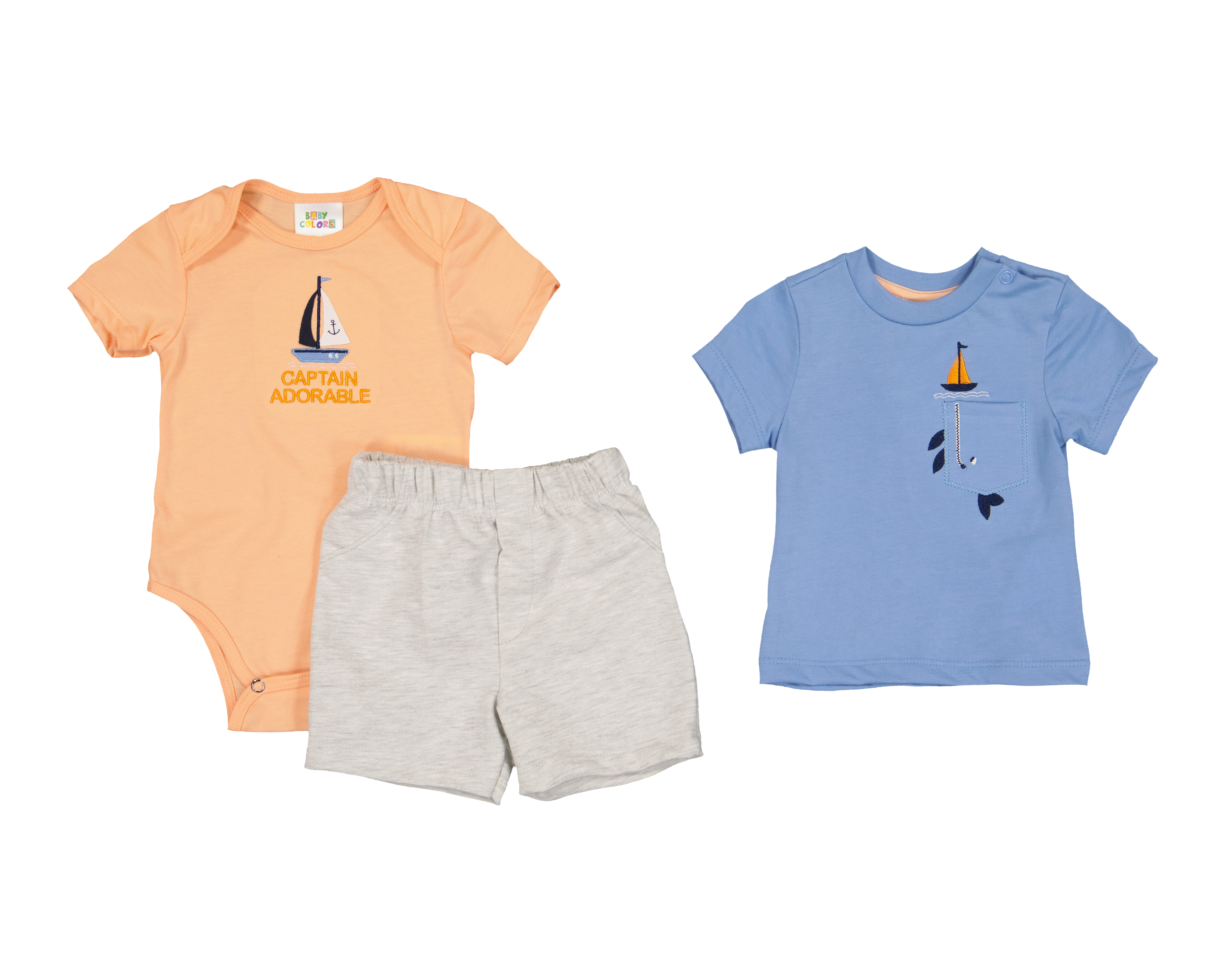 Foto 1 | Foto 1 | Conjunto para Bebé Niño Baby Colors 3 Piezas