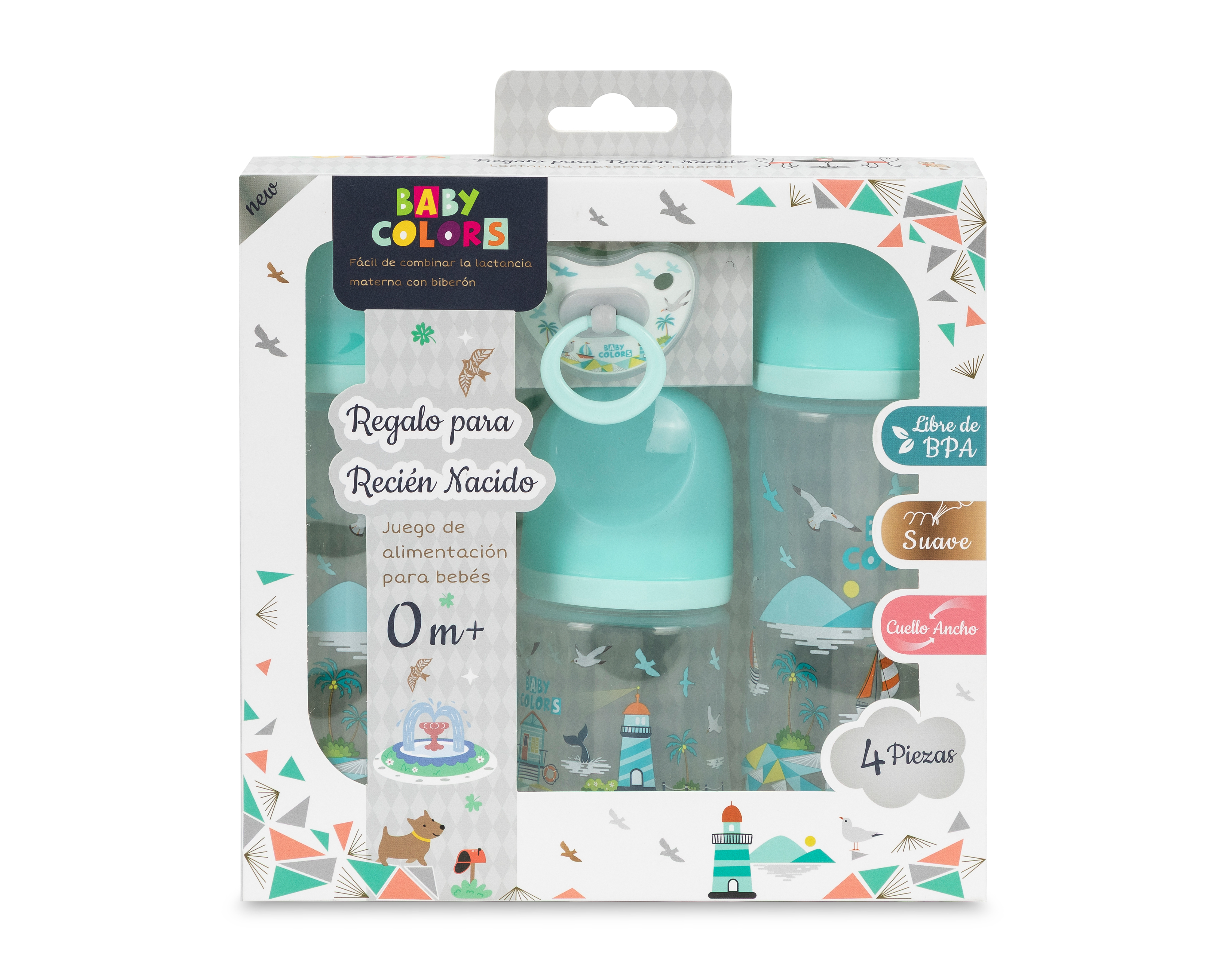 Foto 5 | Foto 5 | Biberón Baby Colors con Chupón 4 Piezas