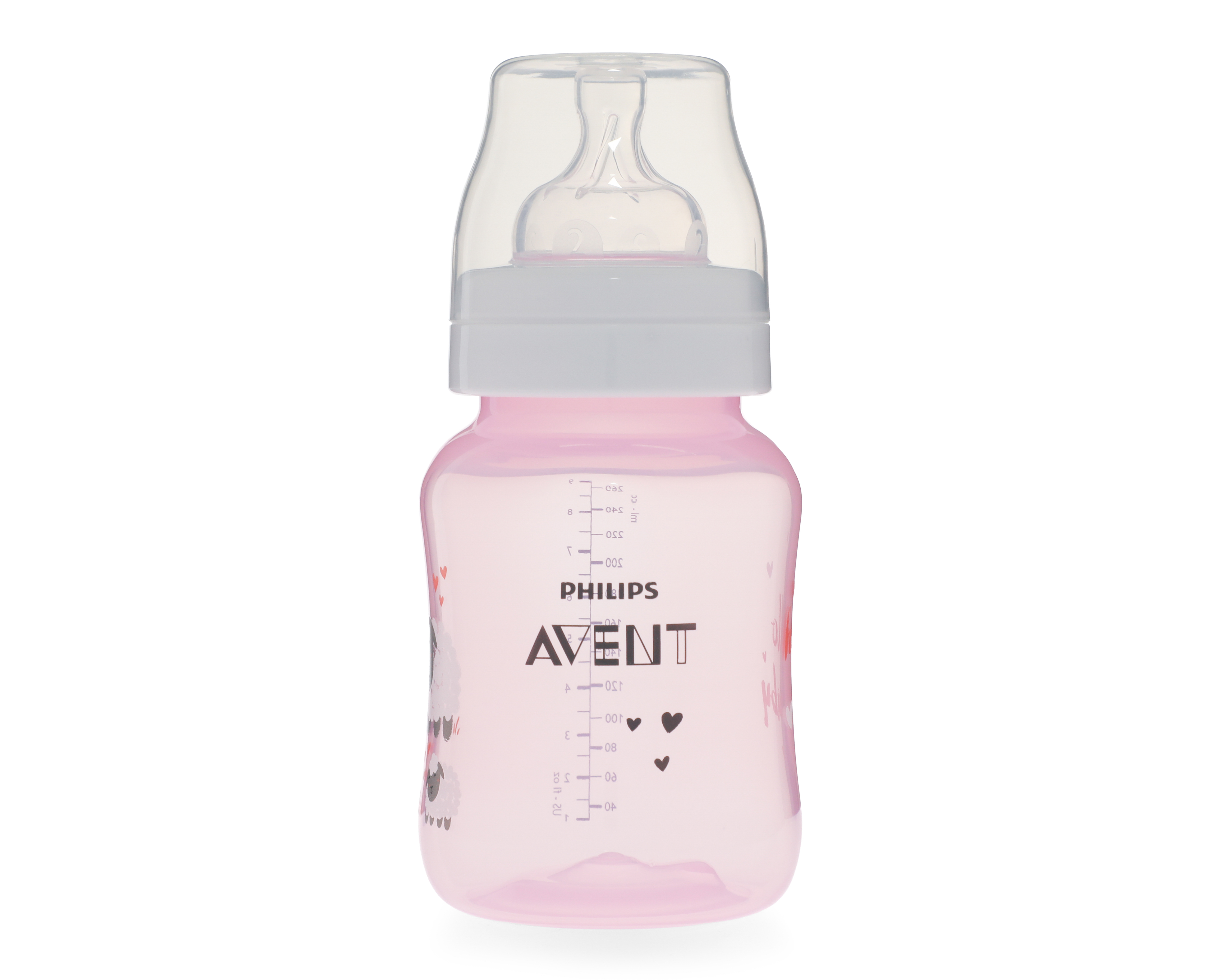Biberón Avent Anticólico Rosa 9 oz