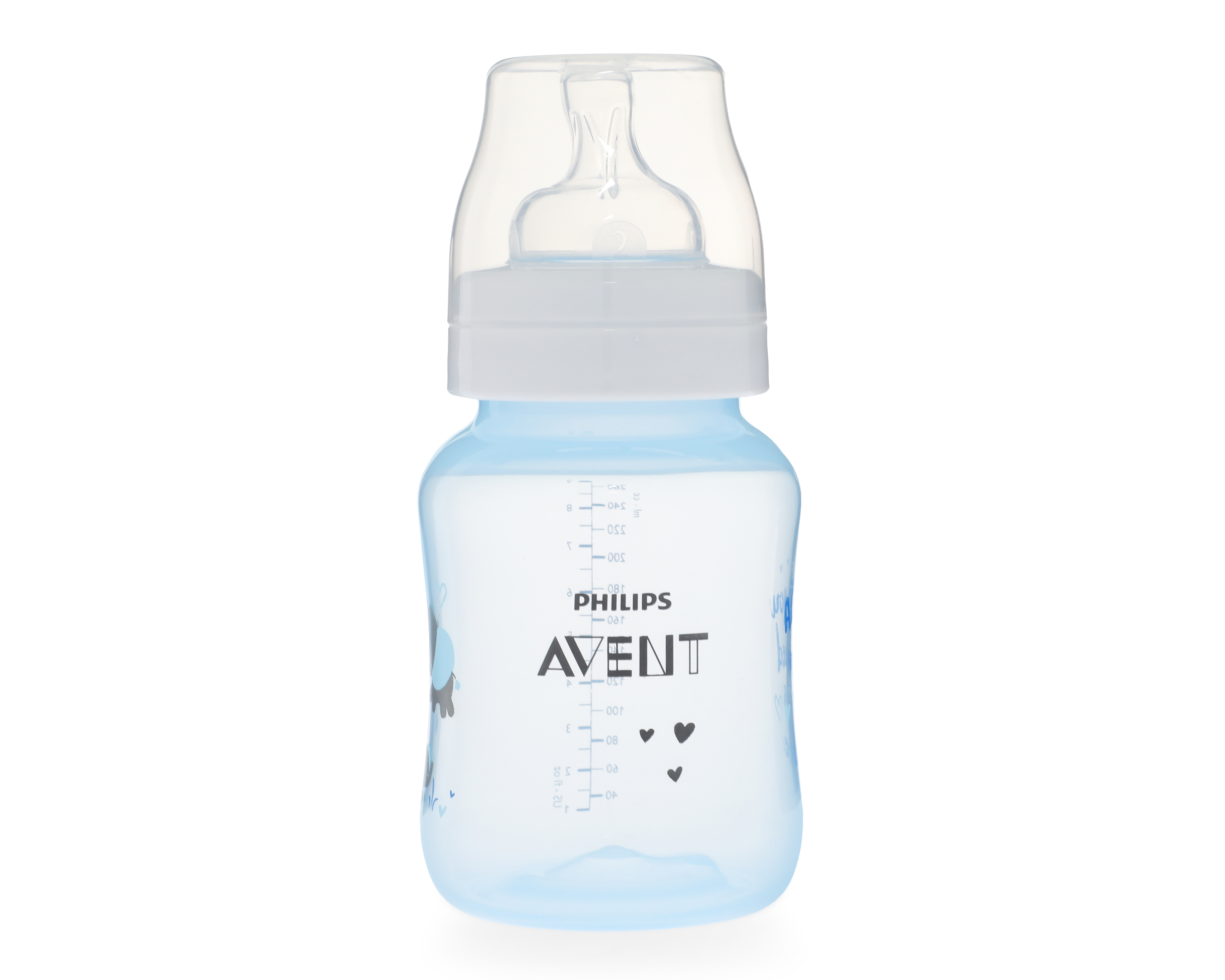 Biberón Avent Anticólico Azul 9 oz