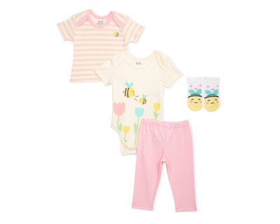 Foto 1 | Foto 1 | Conjunto de Algodón para Bebé Niña Baby Colors 4 Piezas