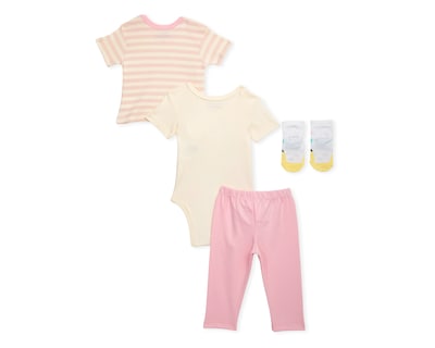 Foto 2 | Foto 2 | Conjunto de Algodón para Bebé Niña Baby Colors 4 Piezas