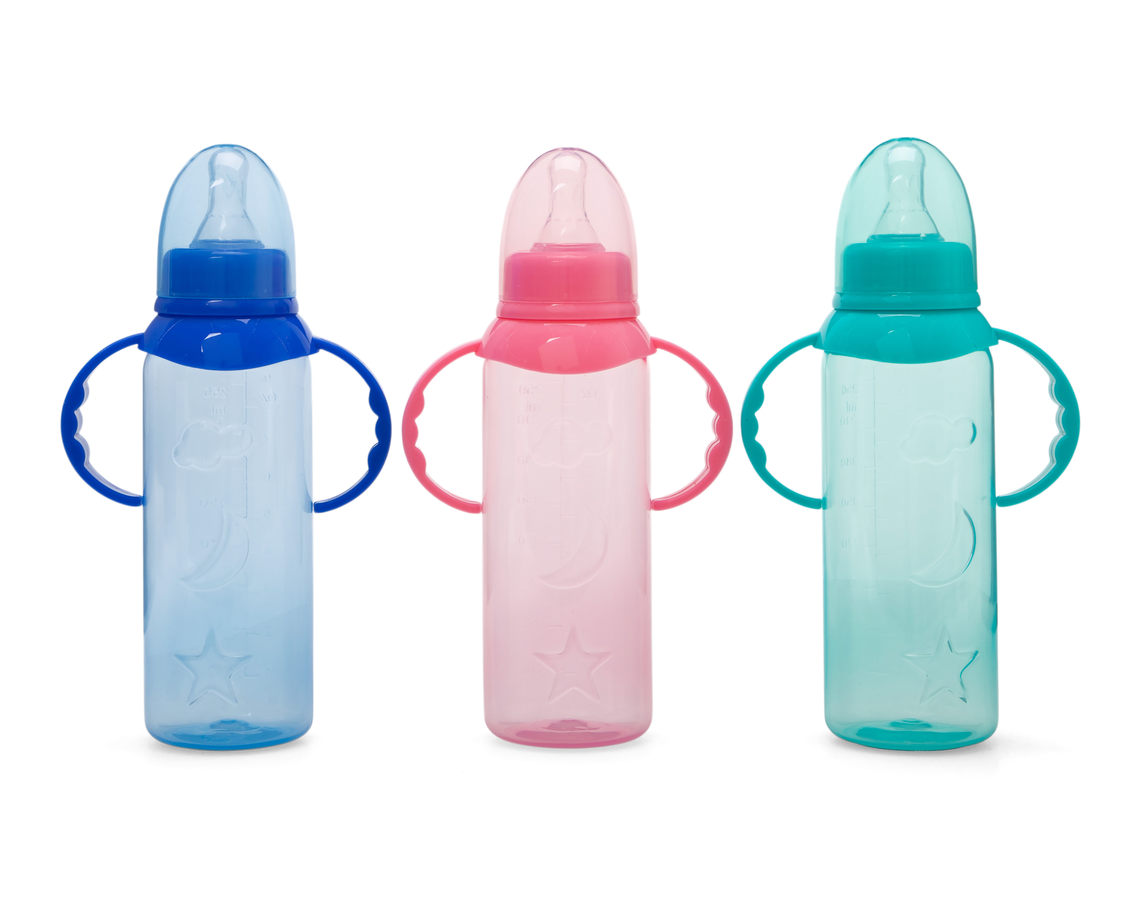 Biberón Baby Colors Tetina de Flujo Lento 3 Piezas