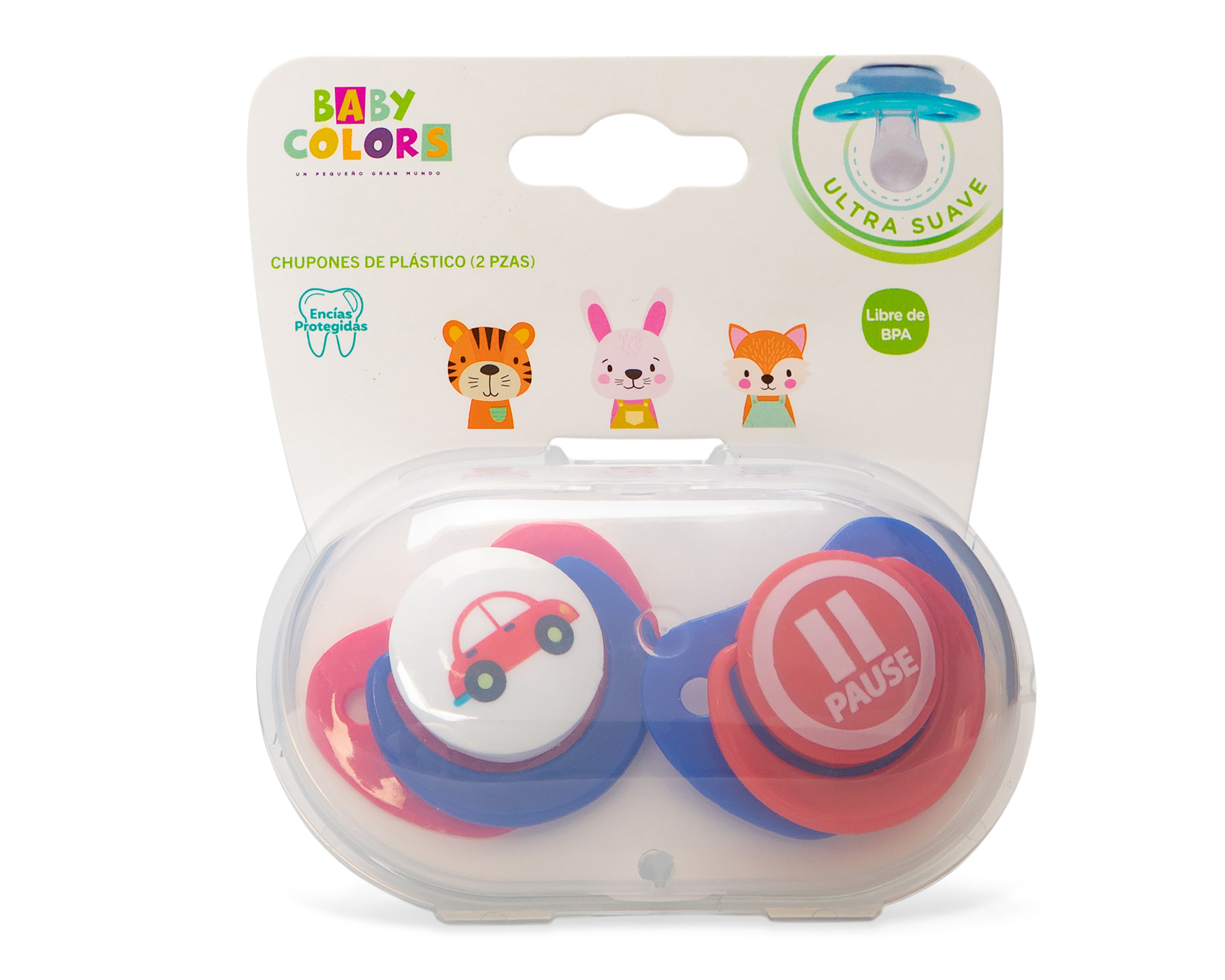 Chupón Ultra Suave Baby Colors 3 Piezas