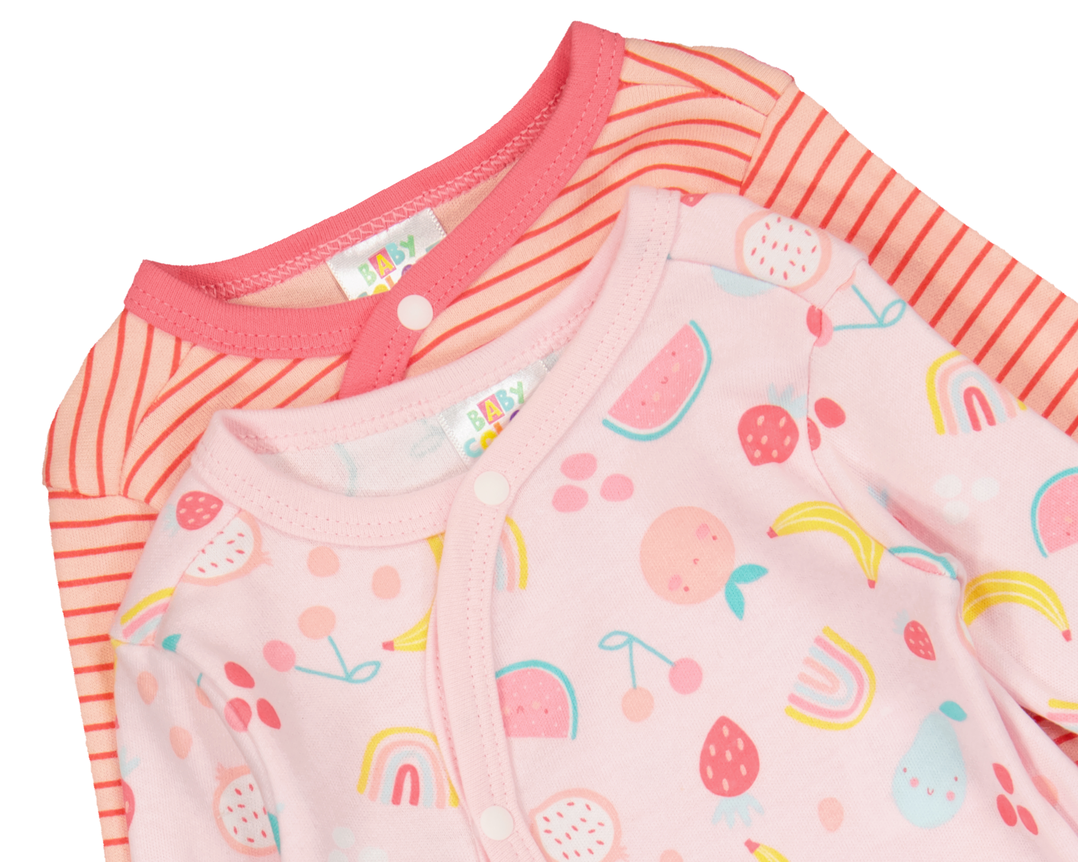 Foto 5 pulgar | Foto 4 | Mameluco para Bebé Niña Baby Colors de Algodón 2 Piezas