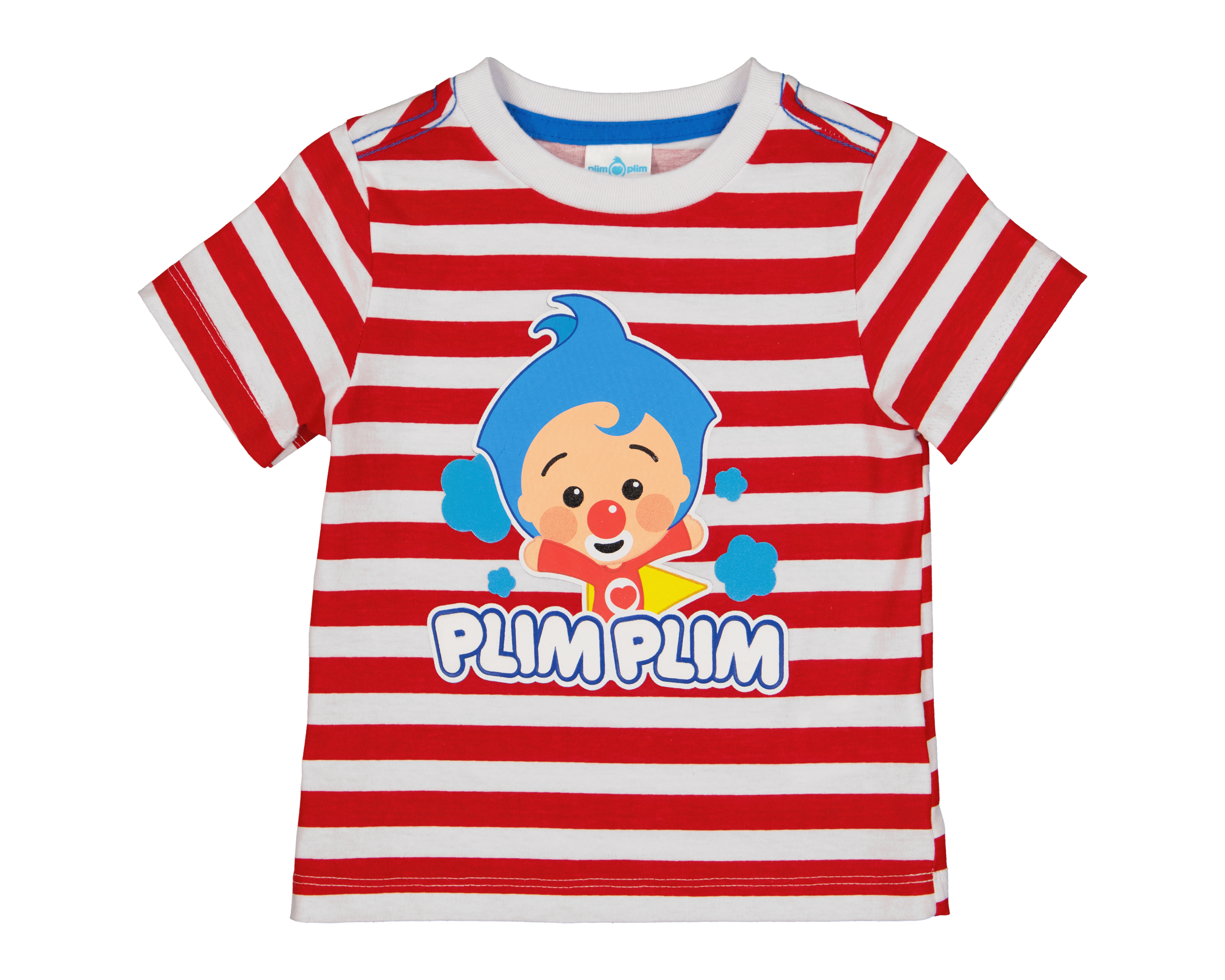 Playera para Bebé Niño Plim Plim de Algodón a Rayas