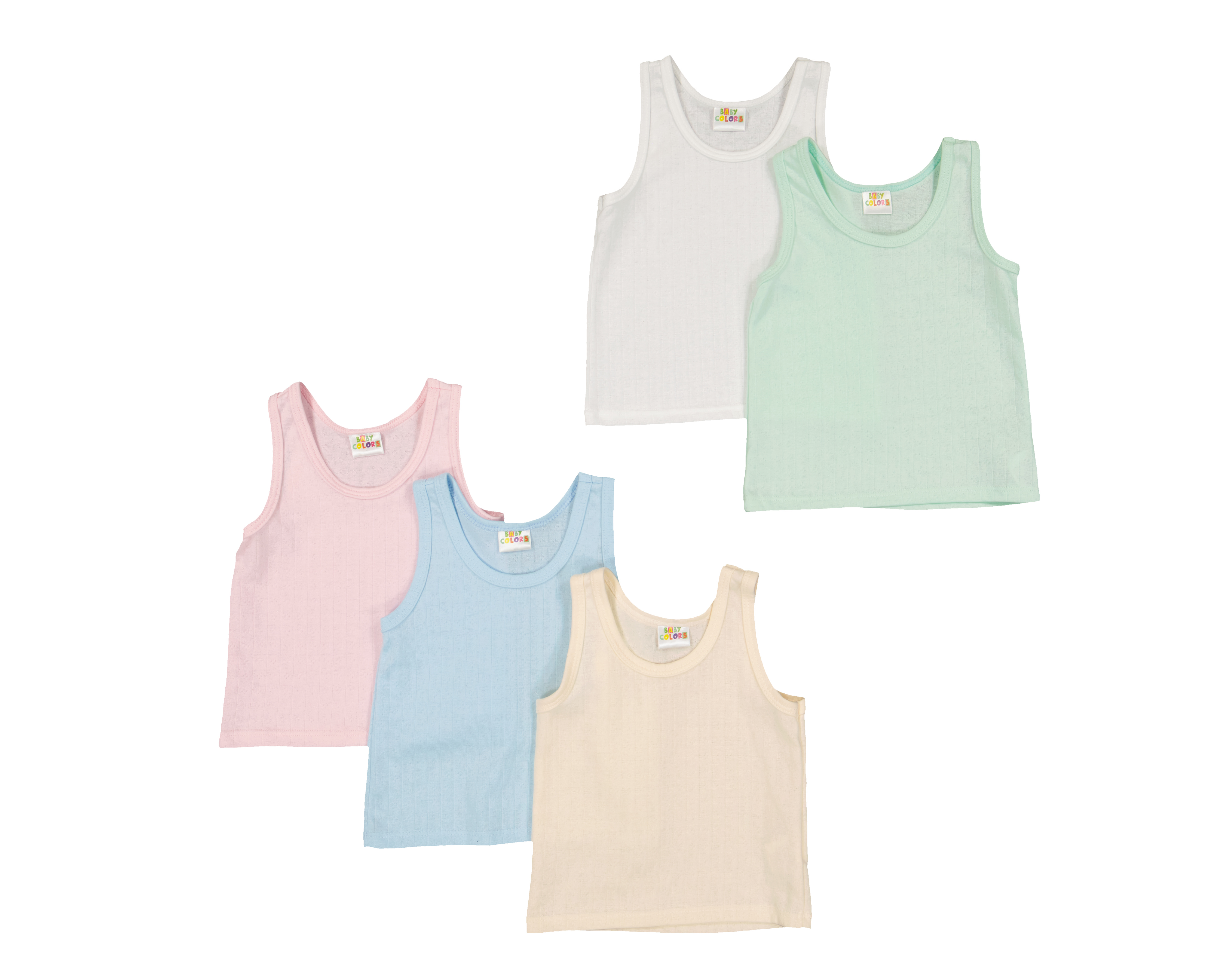 Foto 2 pulgar | Foto 1 | Camiseta Interior Baby Colors para Bebé Niña 5 Piezas