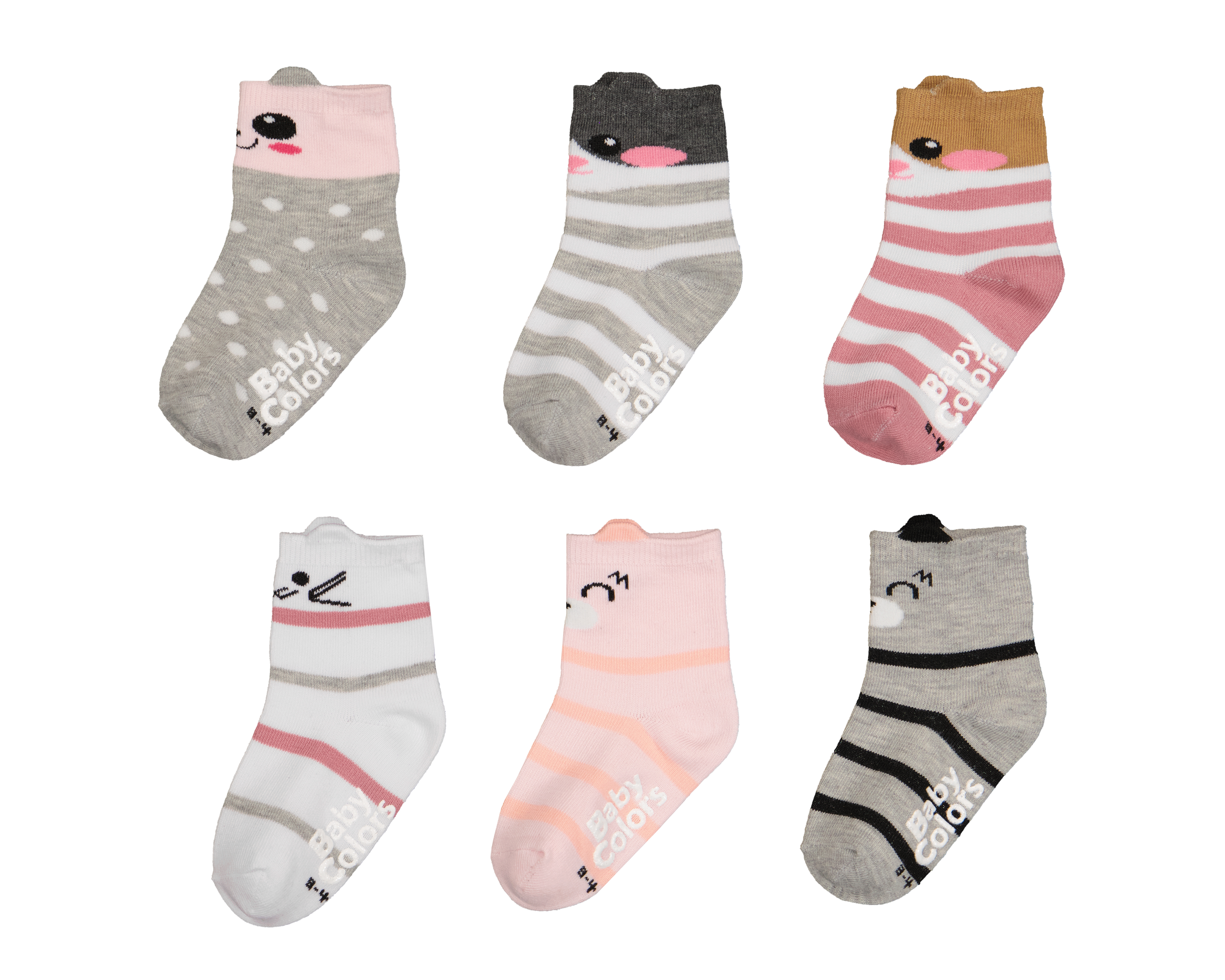 Calcetas Baby Colors para Bebé Niña 6 Pares