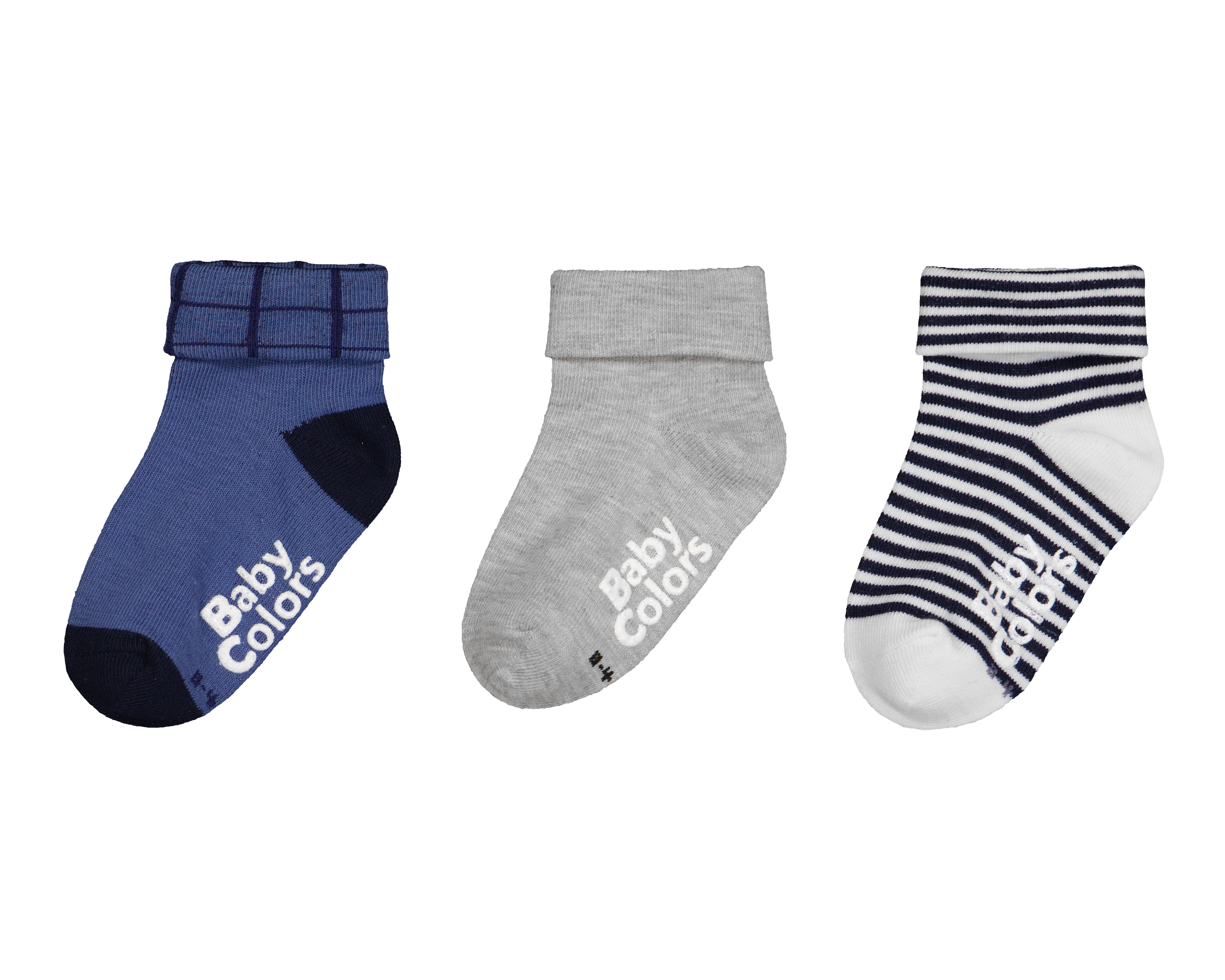 Calcetas Baby Colors para Bebé Niño 3 Pares