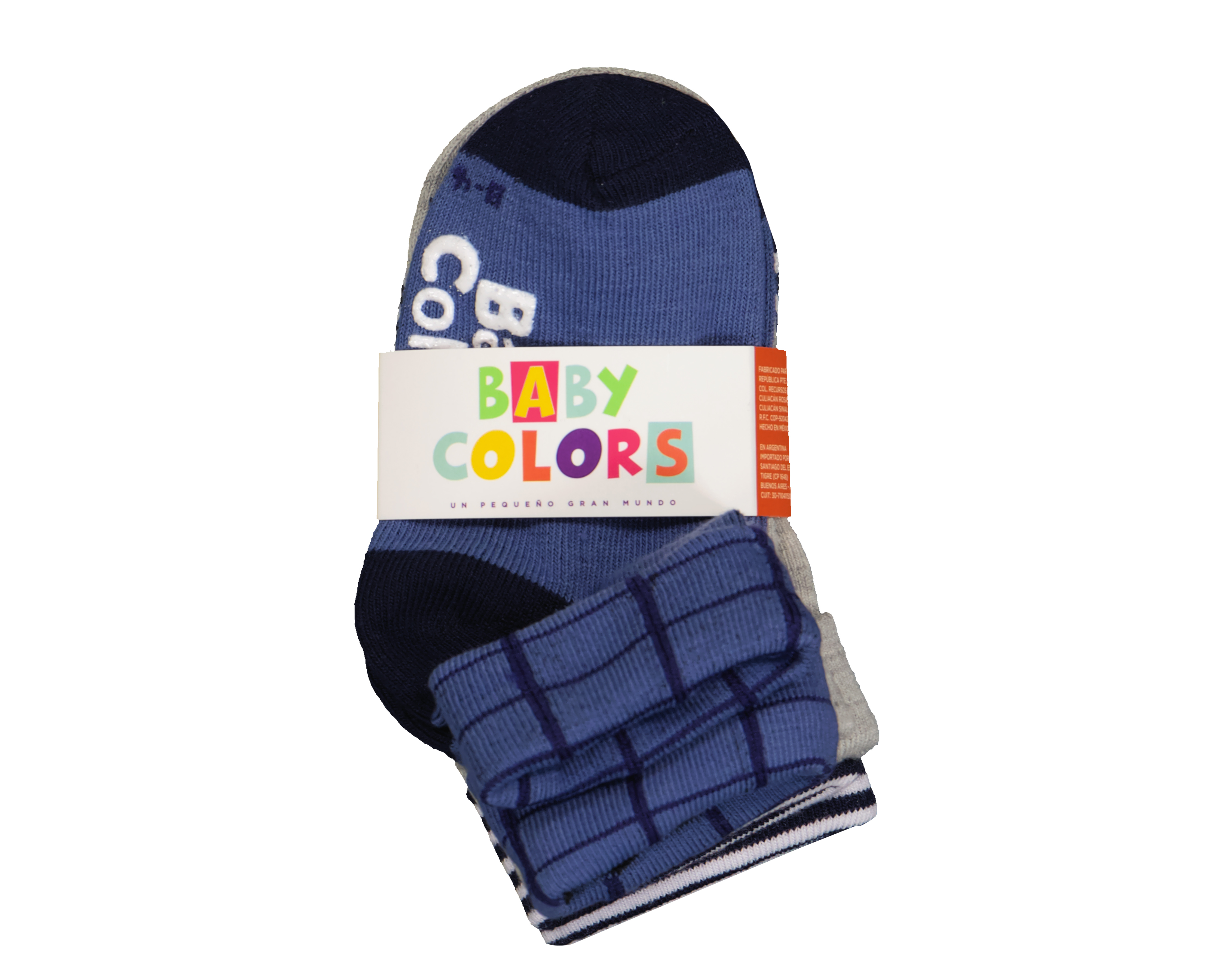 Foto 4 pulgar | Foto 3 | Calcetas Baby Colors para Bebé Niño 3 Pares