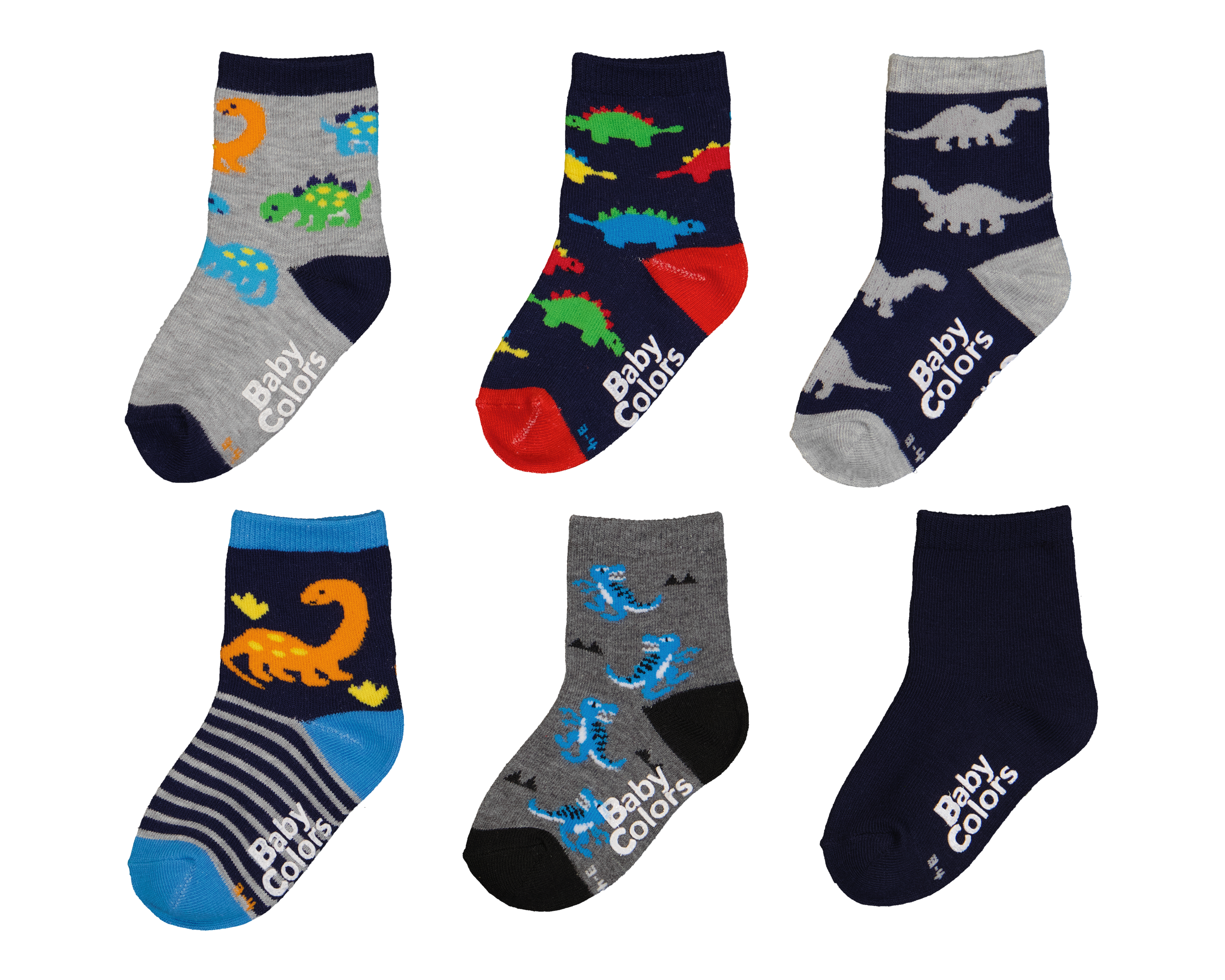 Calcetas Baby Colors para Bebé Niño 6 Pares