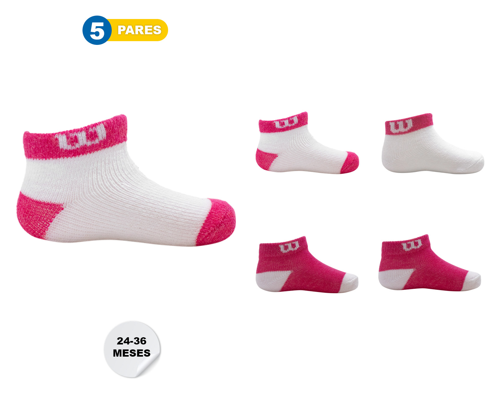 Foto 4 | Foto 4 | Calcetines Wilson para Bebé Niña 5 Pares