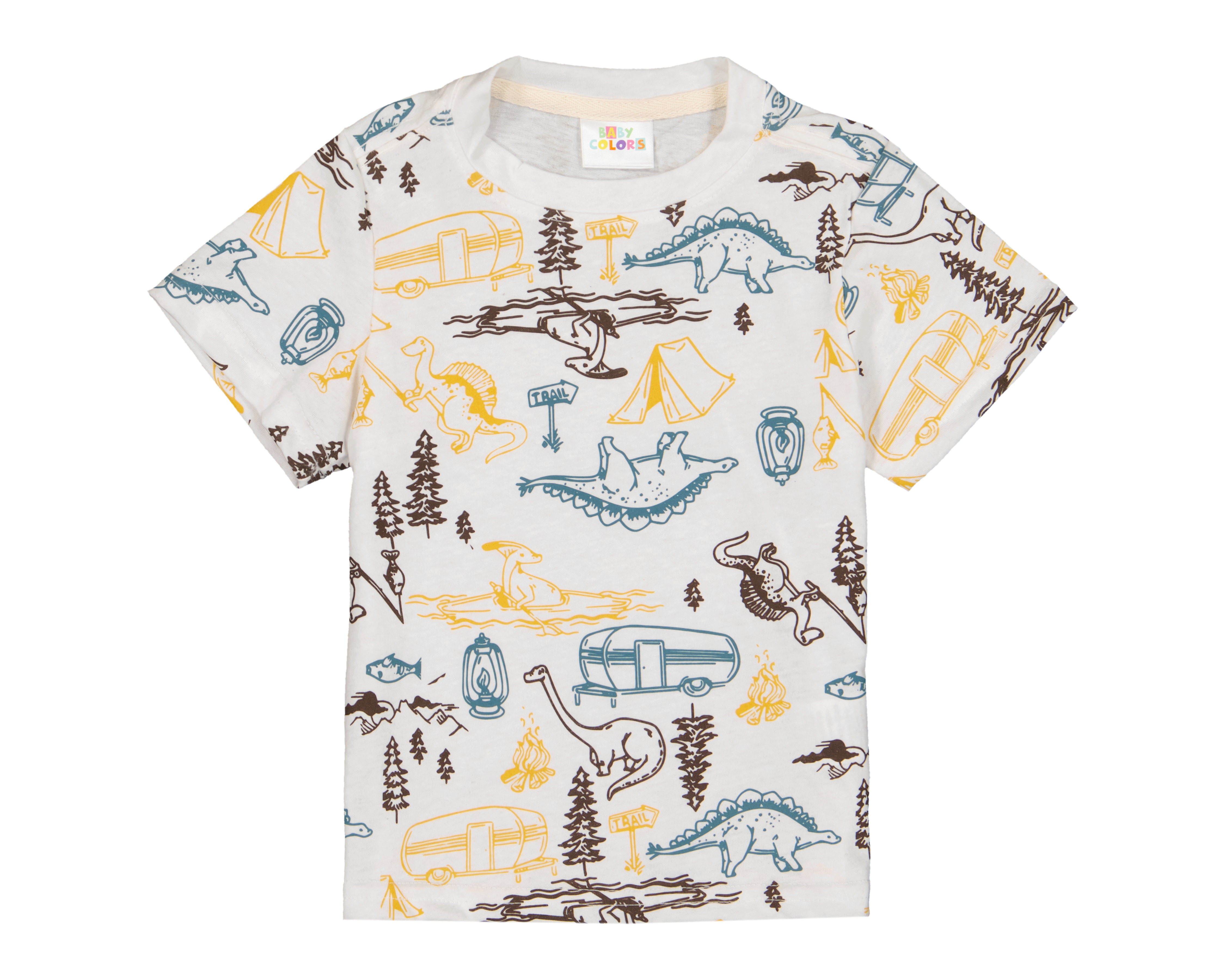 Playera para Bebé Niño Baby Colors con Print de Dinosaurios