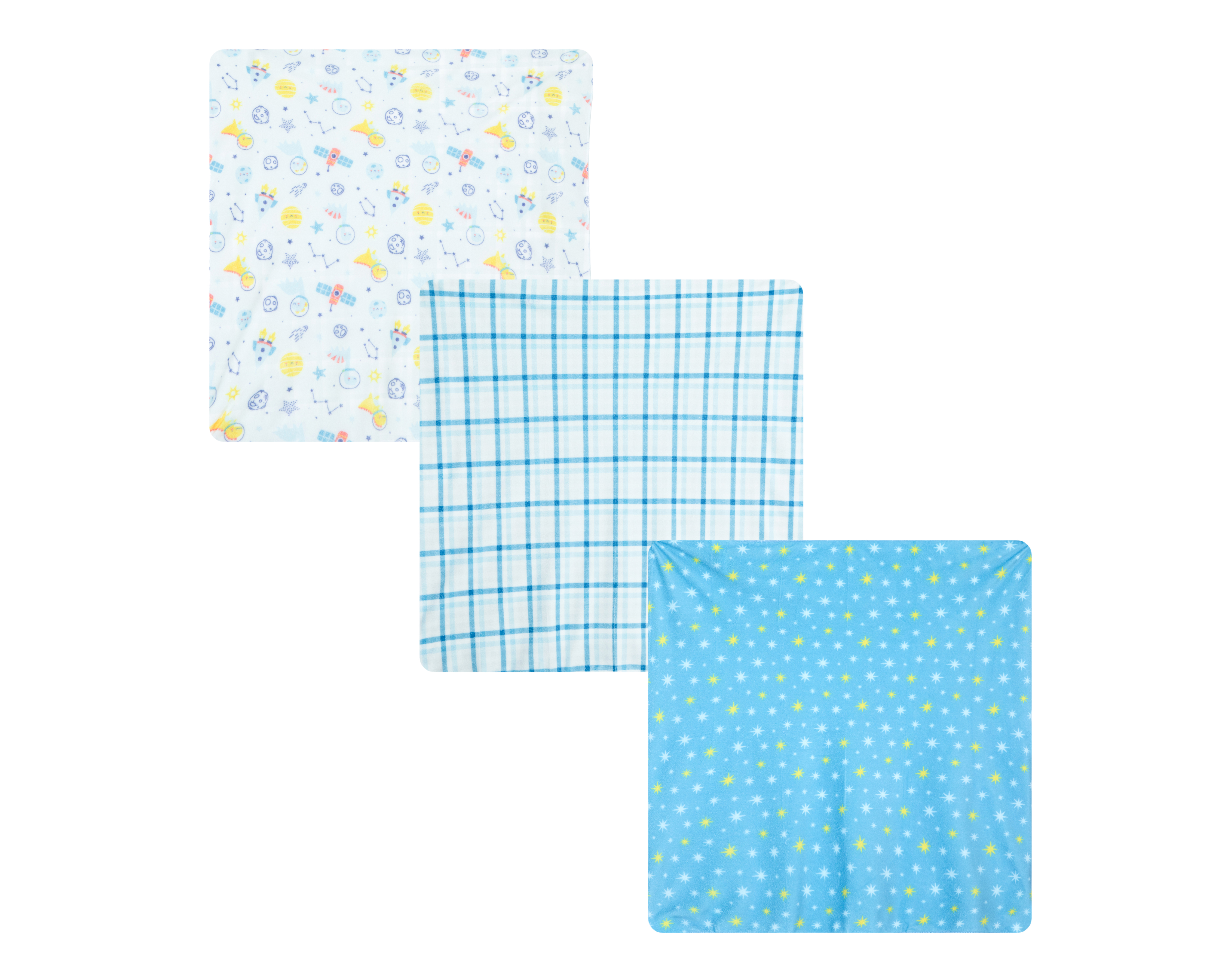 Sábana para Bebé Baby Colors Space Azul 3 Piezas