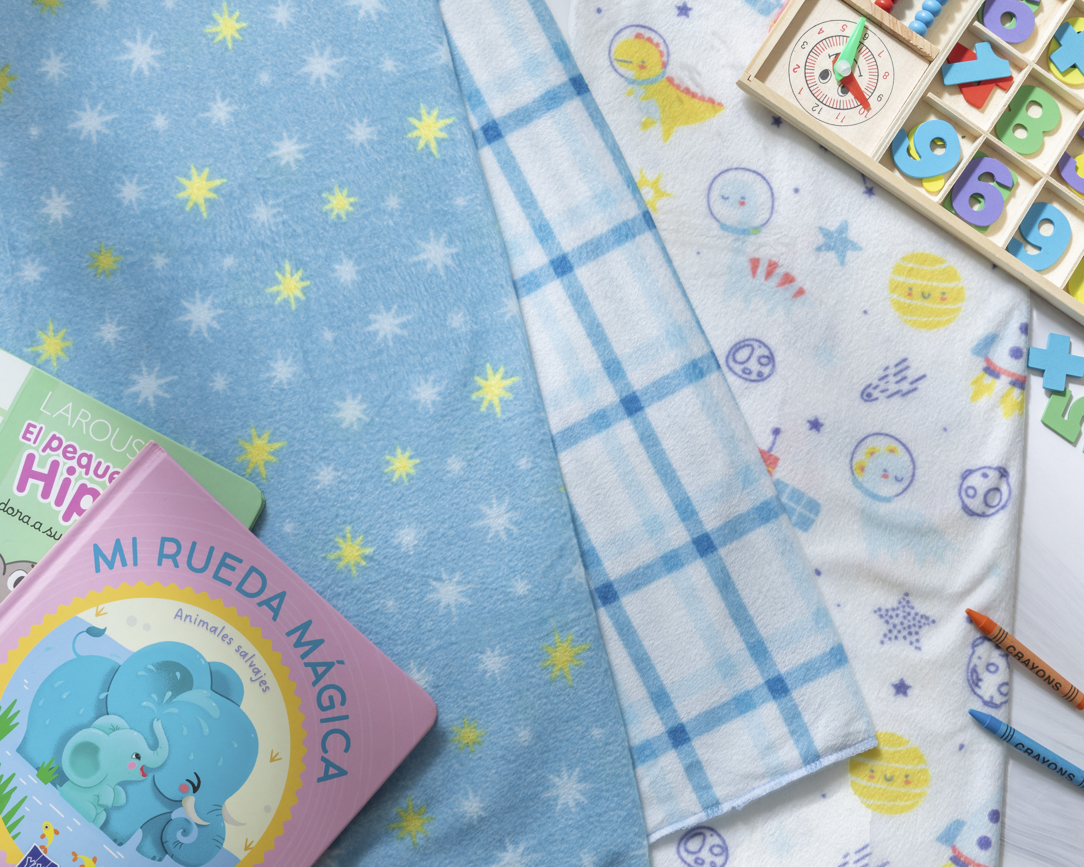 Foto 5 | Foto 5 | Sábana para Bebé Baby Colors Space Azul 3 Piezas