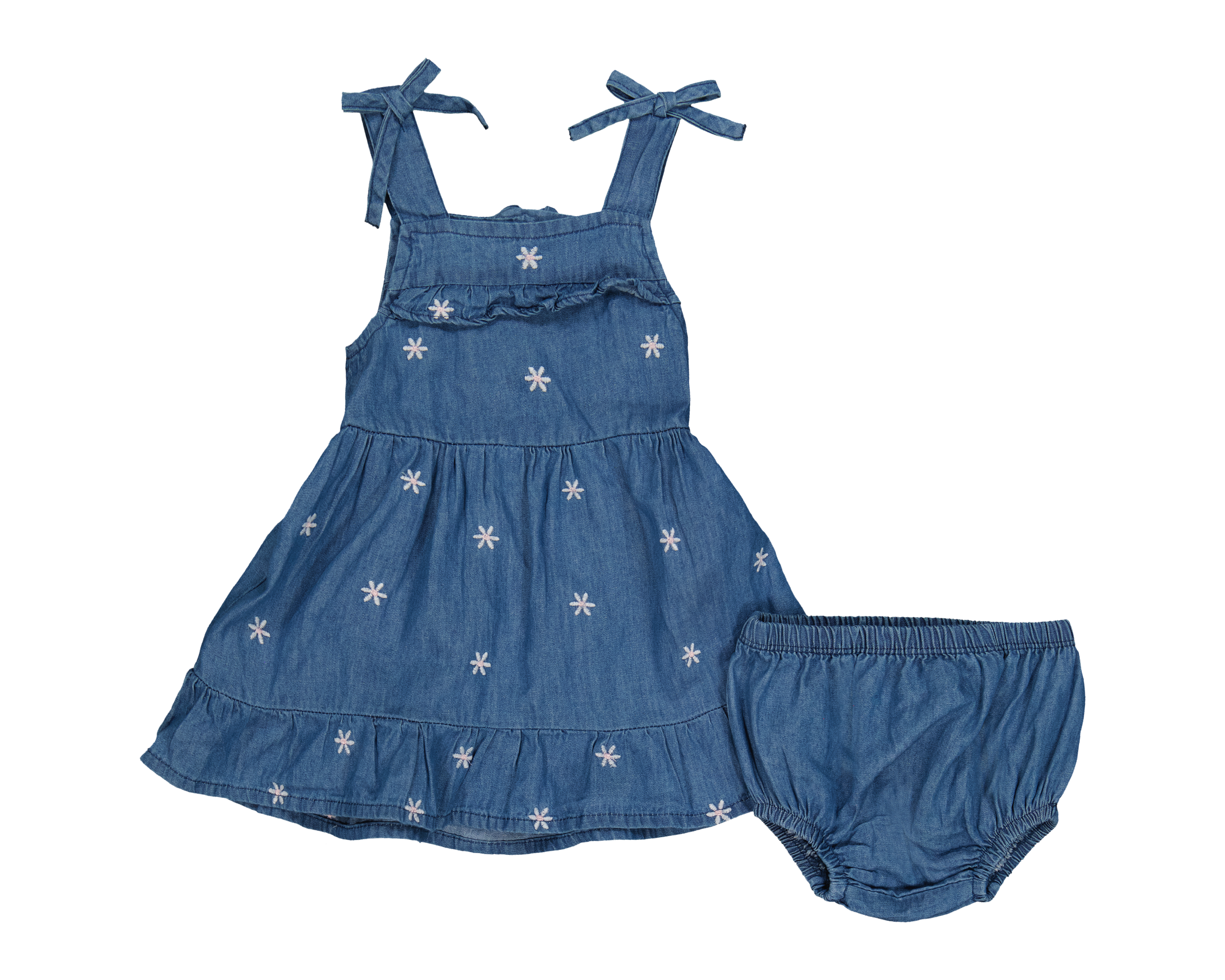 Vestido y Cubrepañal para Bebé Niña Baby Colors