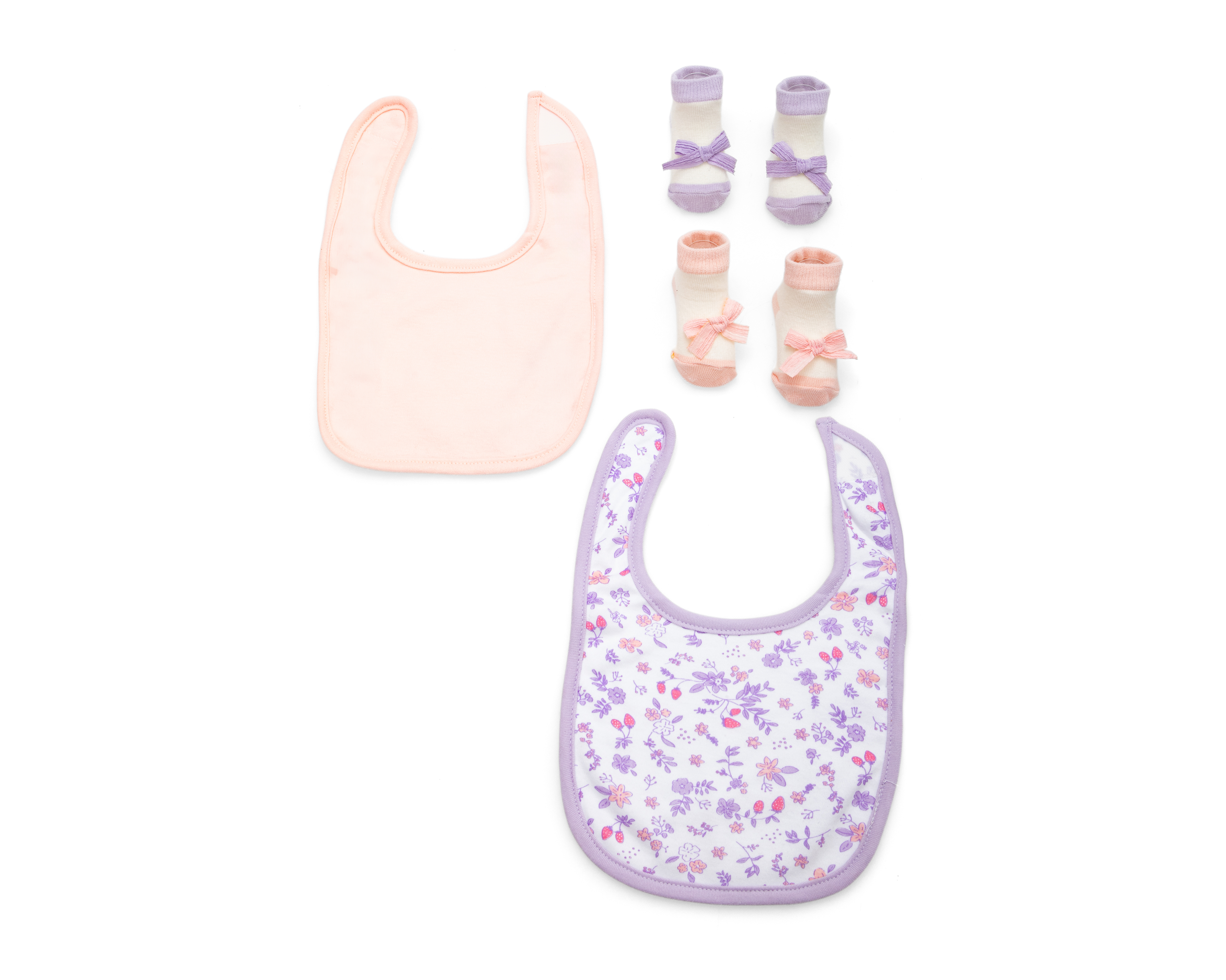 Babero y Calcetas para Bebé Niña Dreamgro 4 Piezas