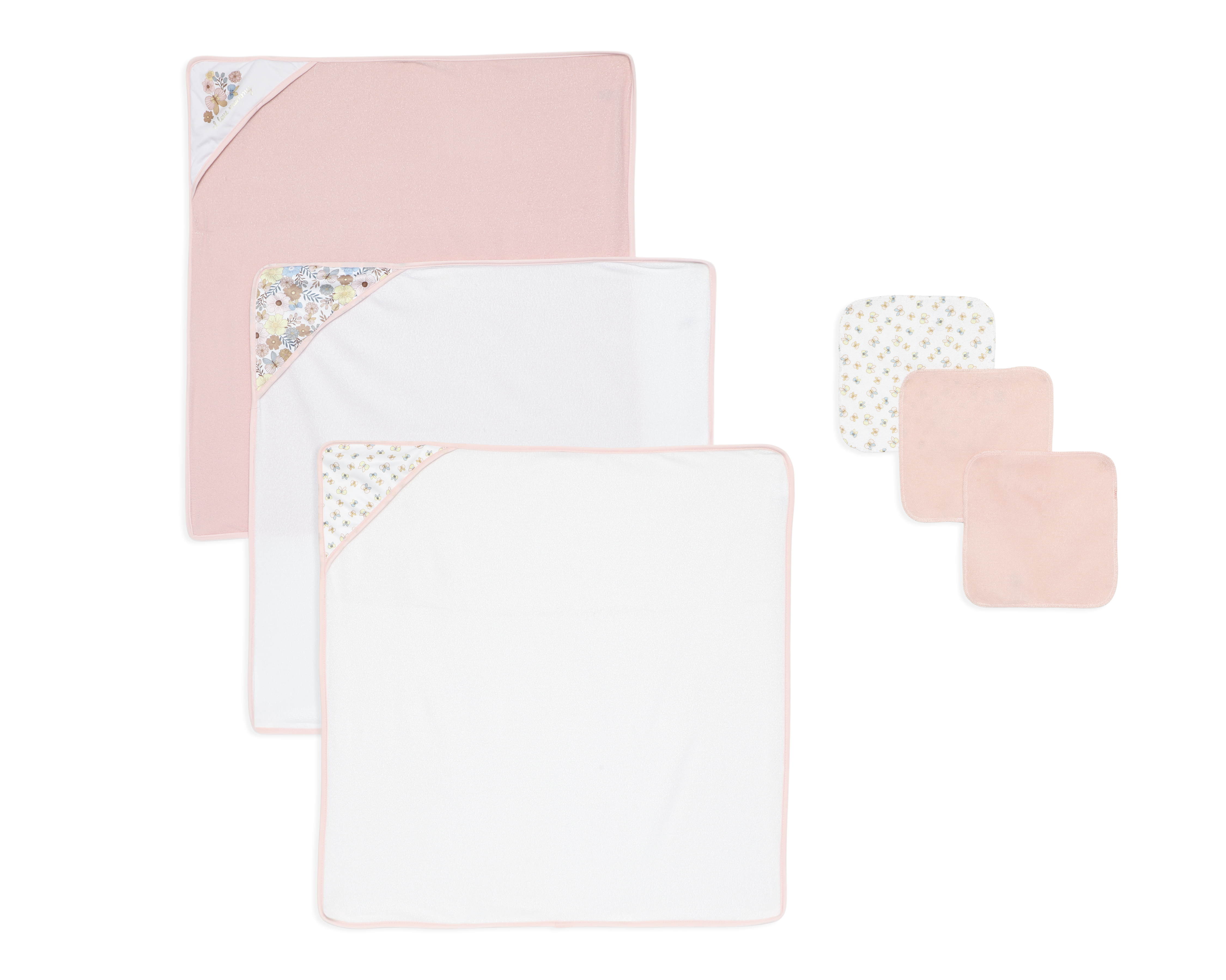 Foto 3 pulgar | Foto 2 | Toalla con Capucha para Bebé Niña Dreamgro Rosa 6 Piezas