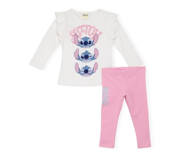 Foto 1 | Foto 1 | Playera y Leggings de Algodón para Bebé Niña Disney Lilo & Stitch